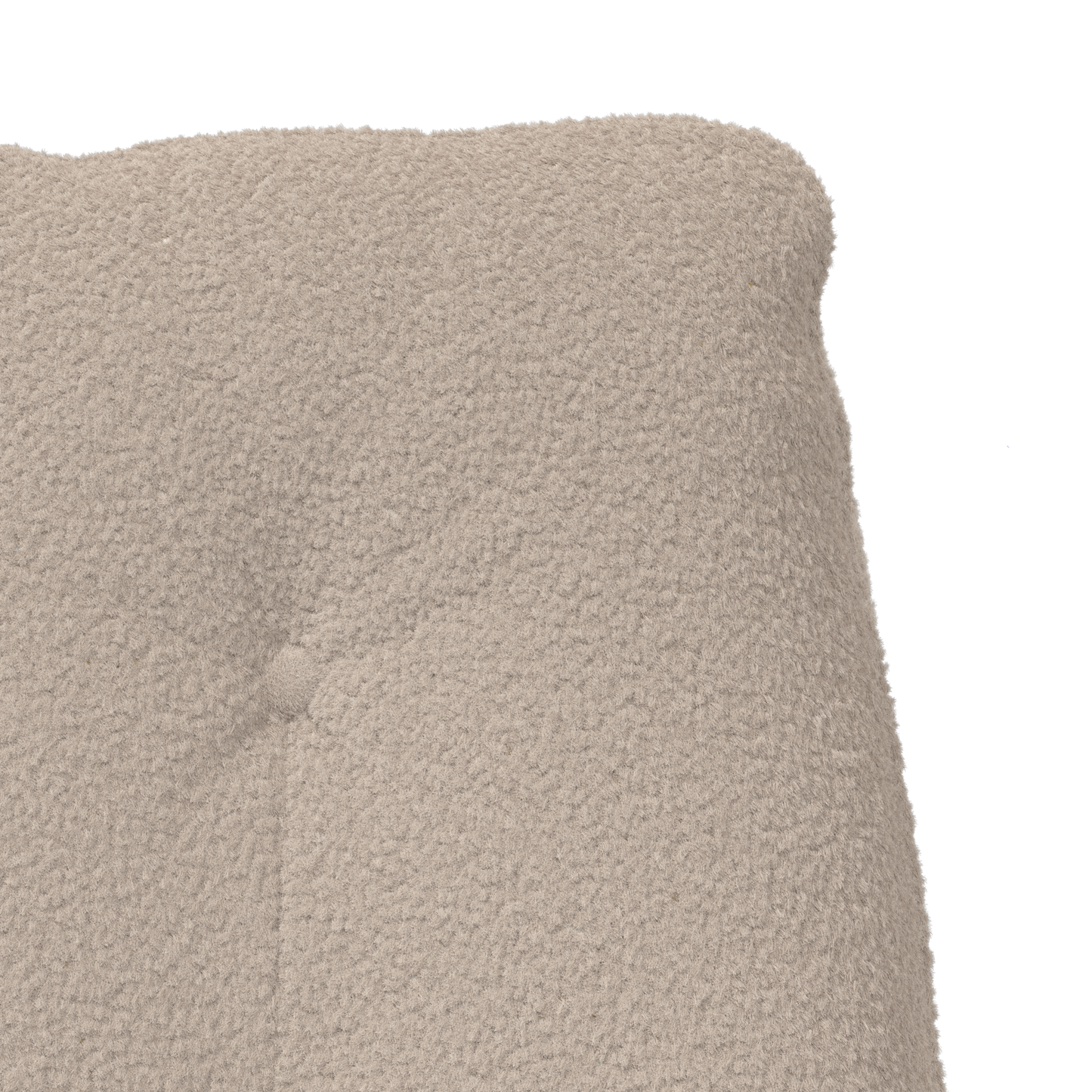Relaxing Chair Light Grey Curly Wool-like Fabric