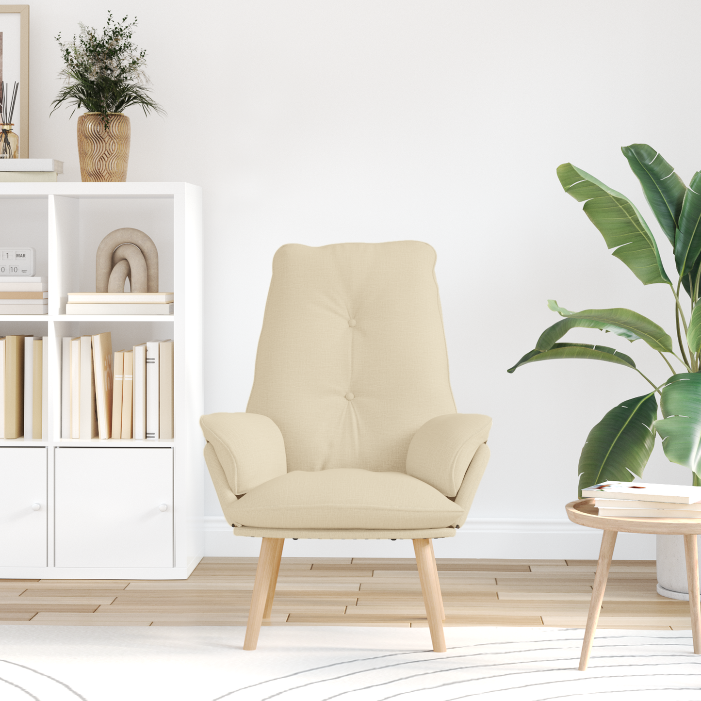 Relaxing Chair Cream Fabric