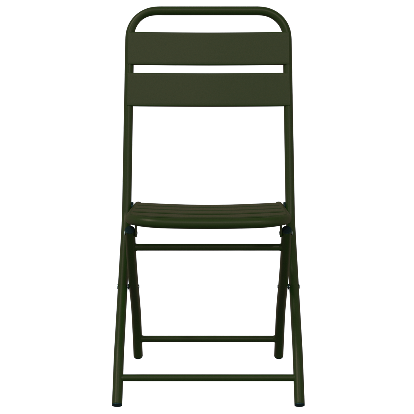 Folding Garden Chairs 2 pcs Dark Green 42x52x82 cm Powder-coated Steel