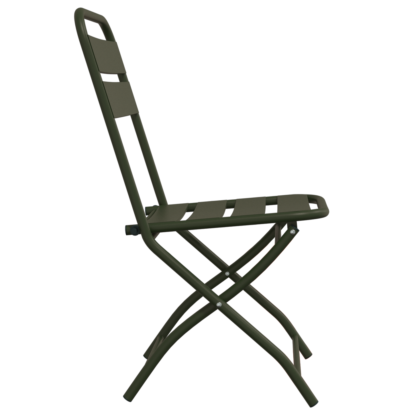 Folding Garden Chairs 2 pcs Dark Green 42x52x82 cm Powder-coated Steel