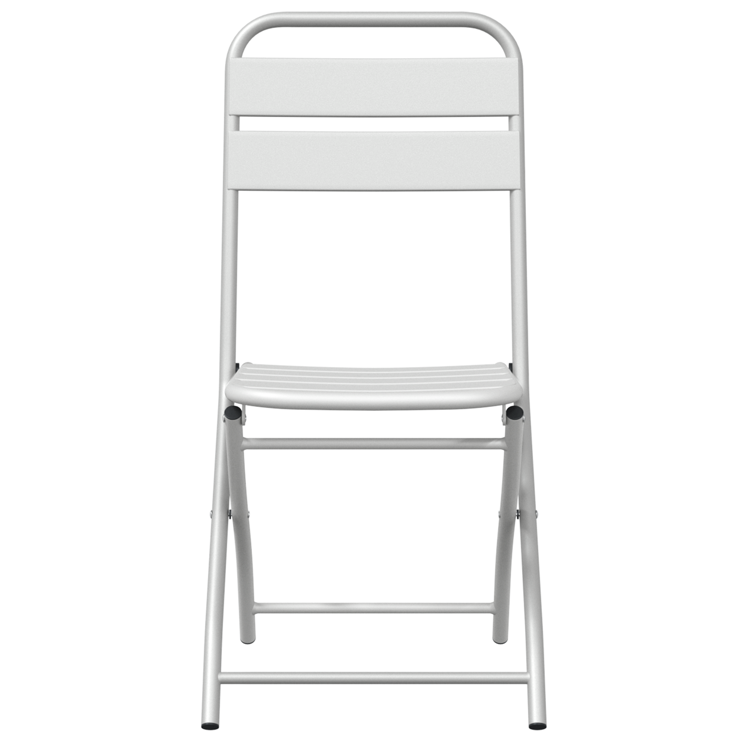 Folding Garden Chairs 2 pcs White Steel