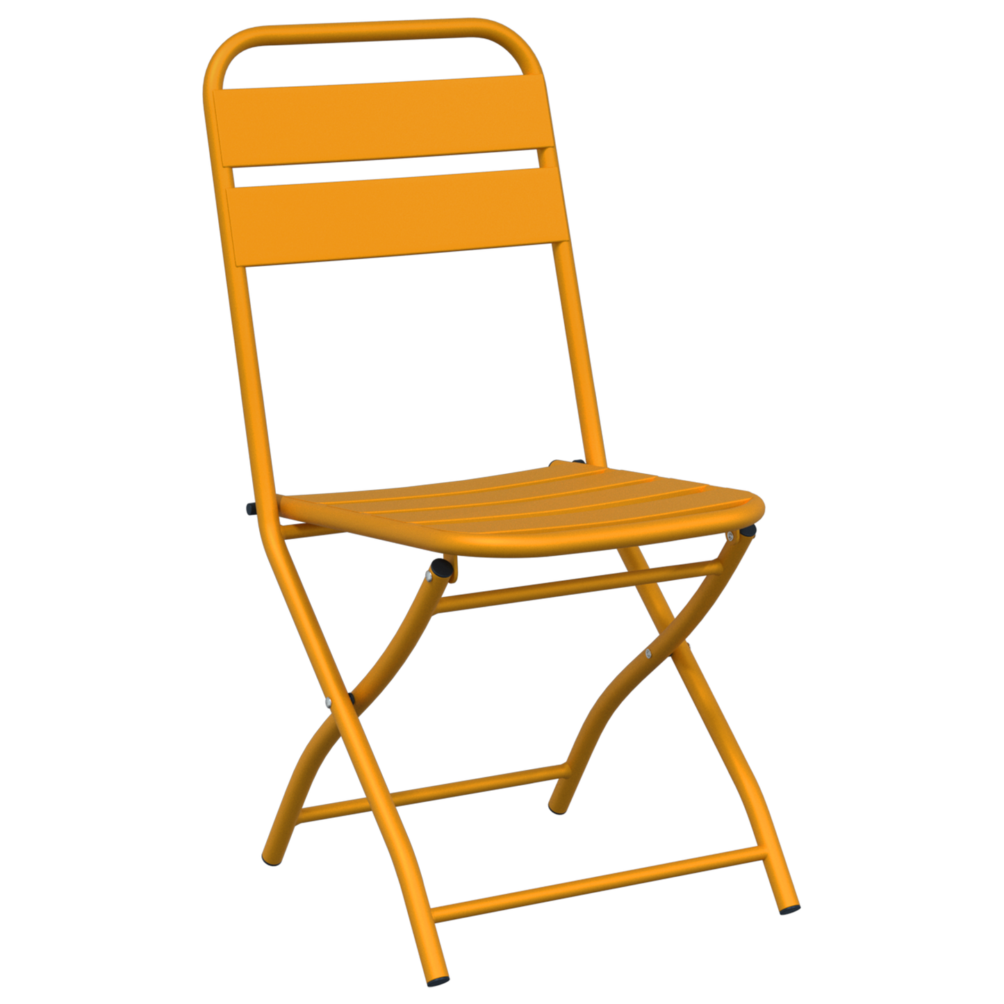Folding Garden Chairs 2 pcs Mustard Yellow 42x52x82 cm Powder-coated Steel