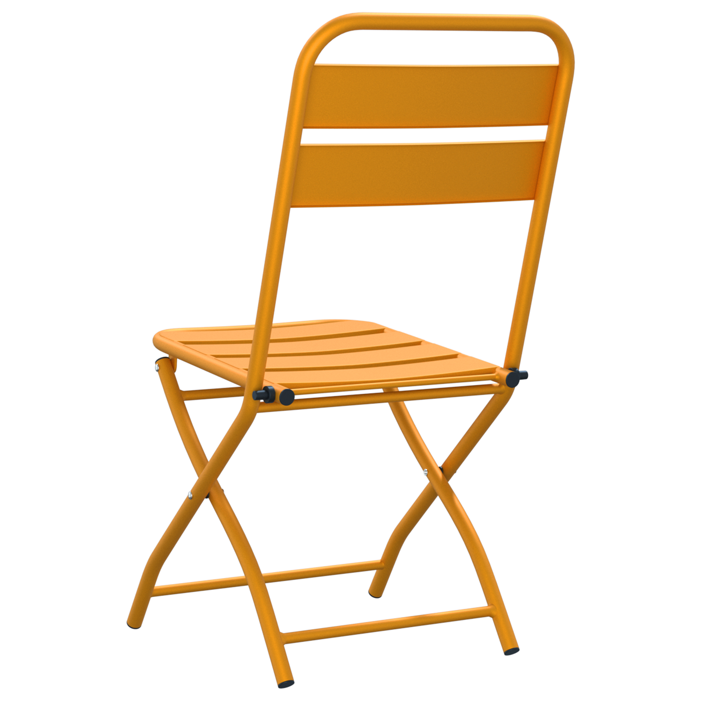Folding Garden Chairs 2 pcs Mustard Yellow 42x52x82 cm Powder-coated Steel