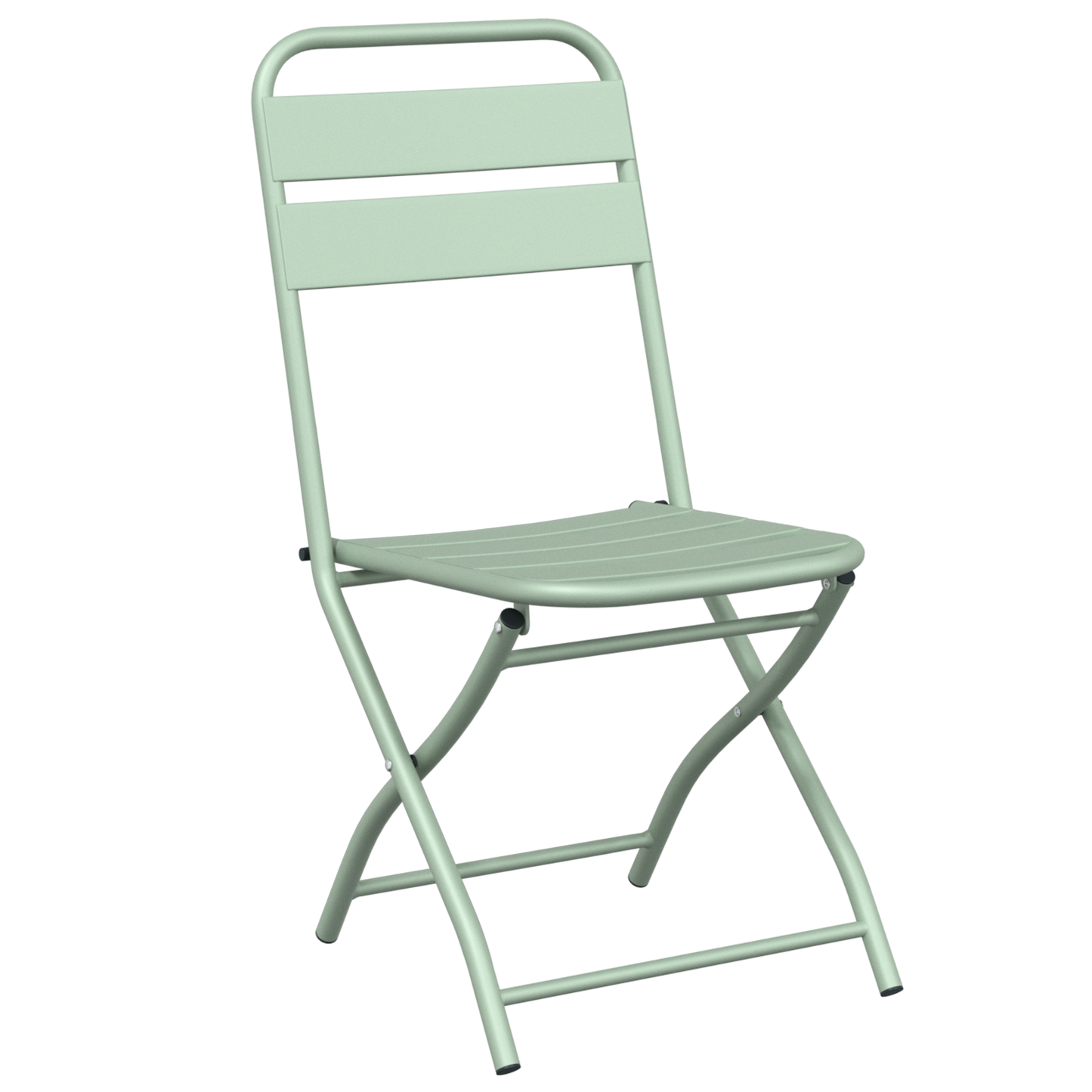Folding Garden Chairs 2 pcs Light Mint 42x52x82 cm Powder-coated Steel