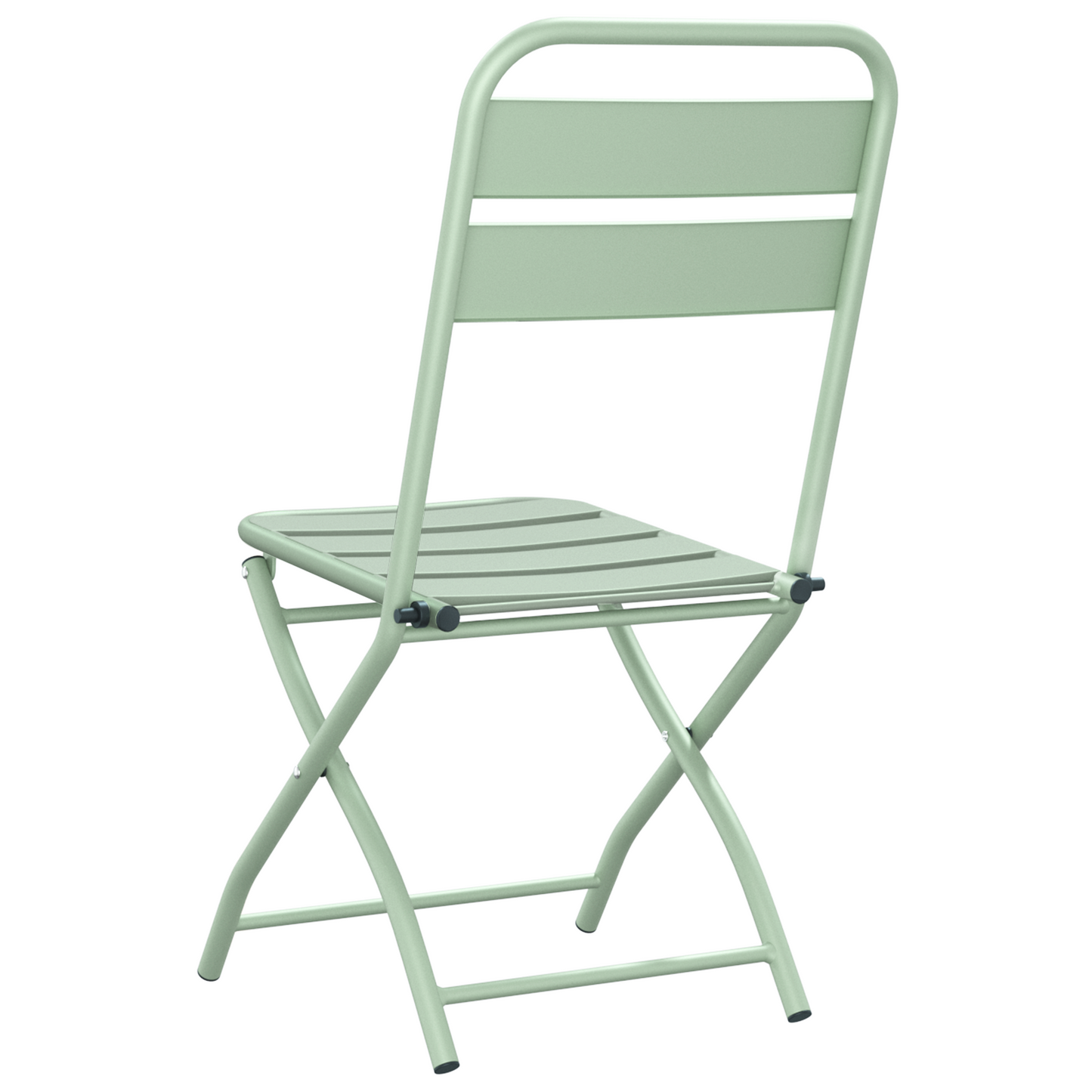 Folding Garden Chairs 2 pcs Light Mint 42x52x82 cm Powder-coated Steel