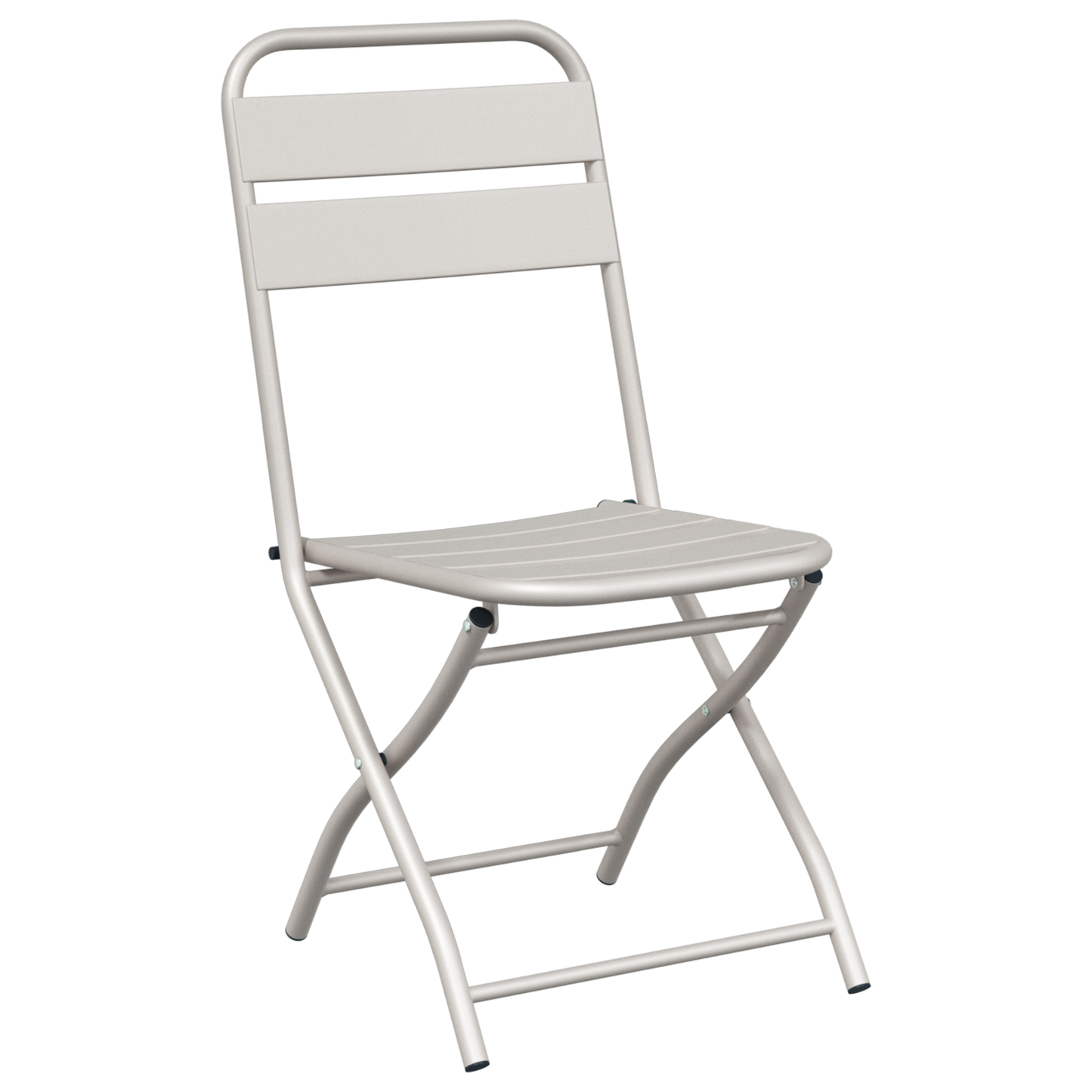 Folding Garden Chairs 2 pcs Beige 42x52x82 cm Powder-coated Steel