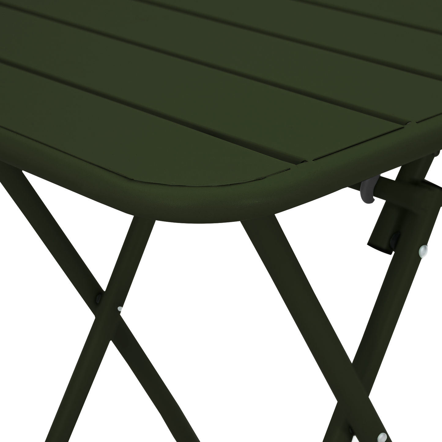 Dark Green Folding Garden Table 55x55x73 cm - Steel