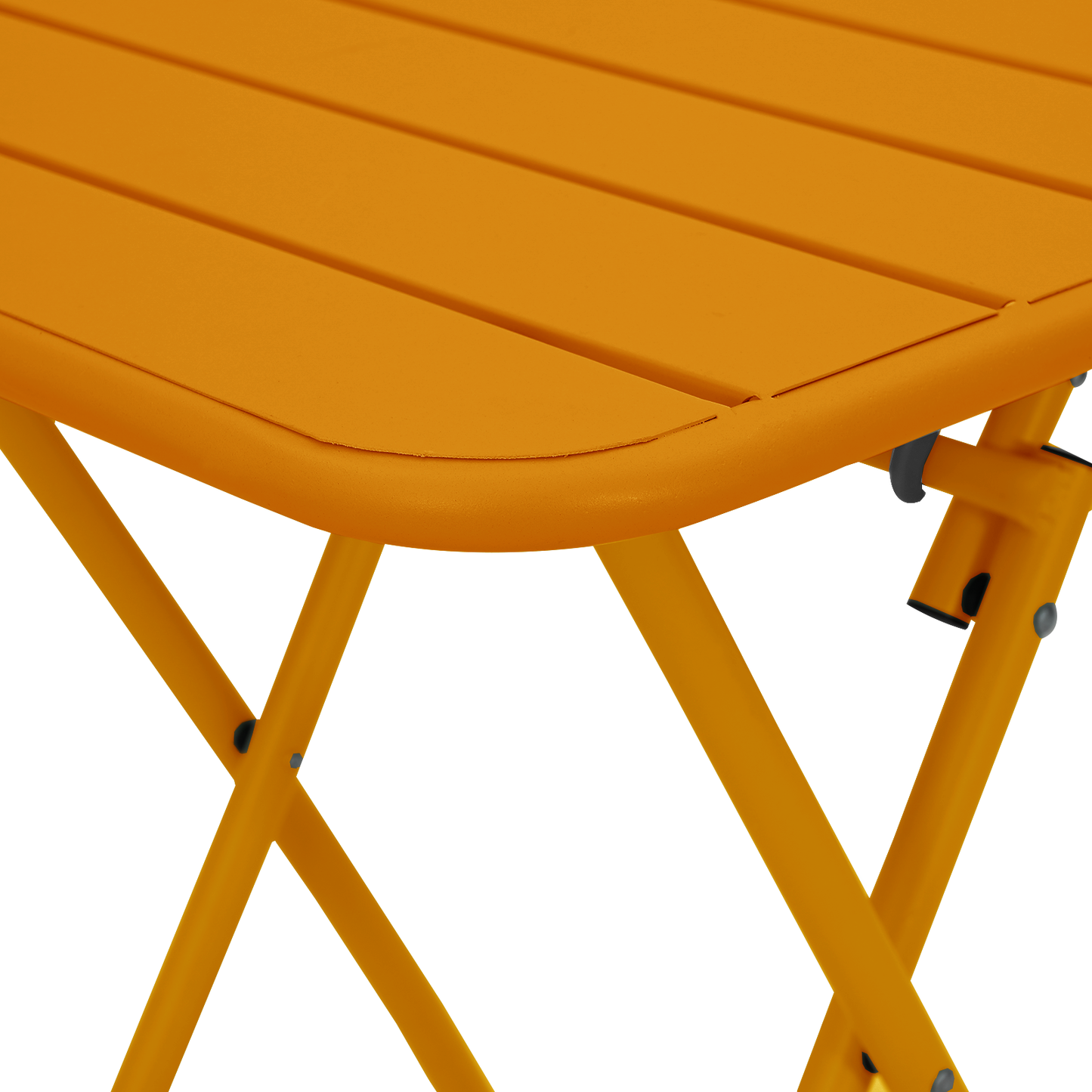 Foldable Garden Table - Mustard Yellow - 55x55x73 cm - Steel