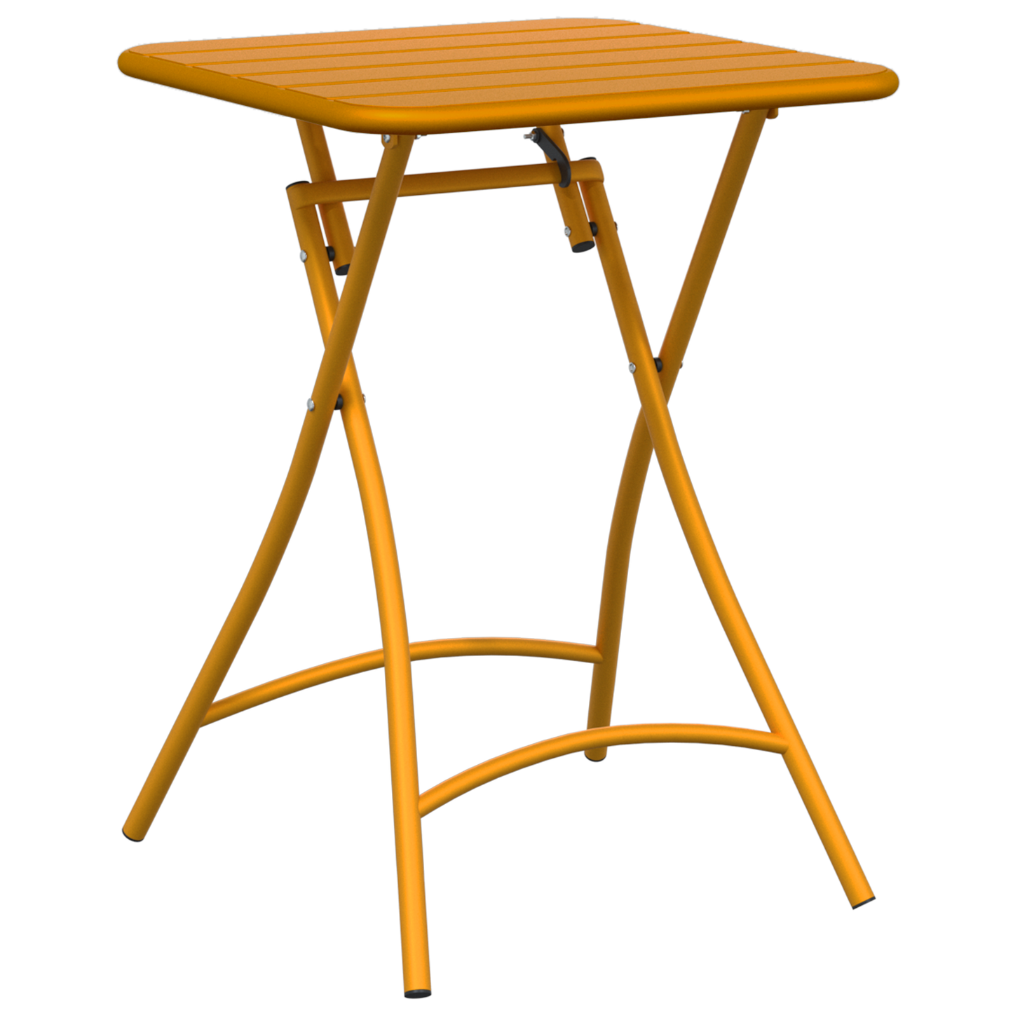 Foldable Garden Table - Mustard Yellow - 55x55x73 cm - Steel