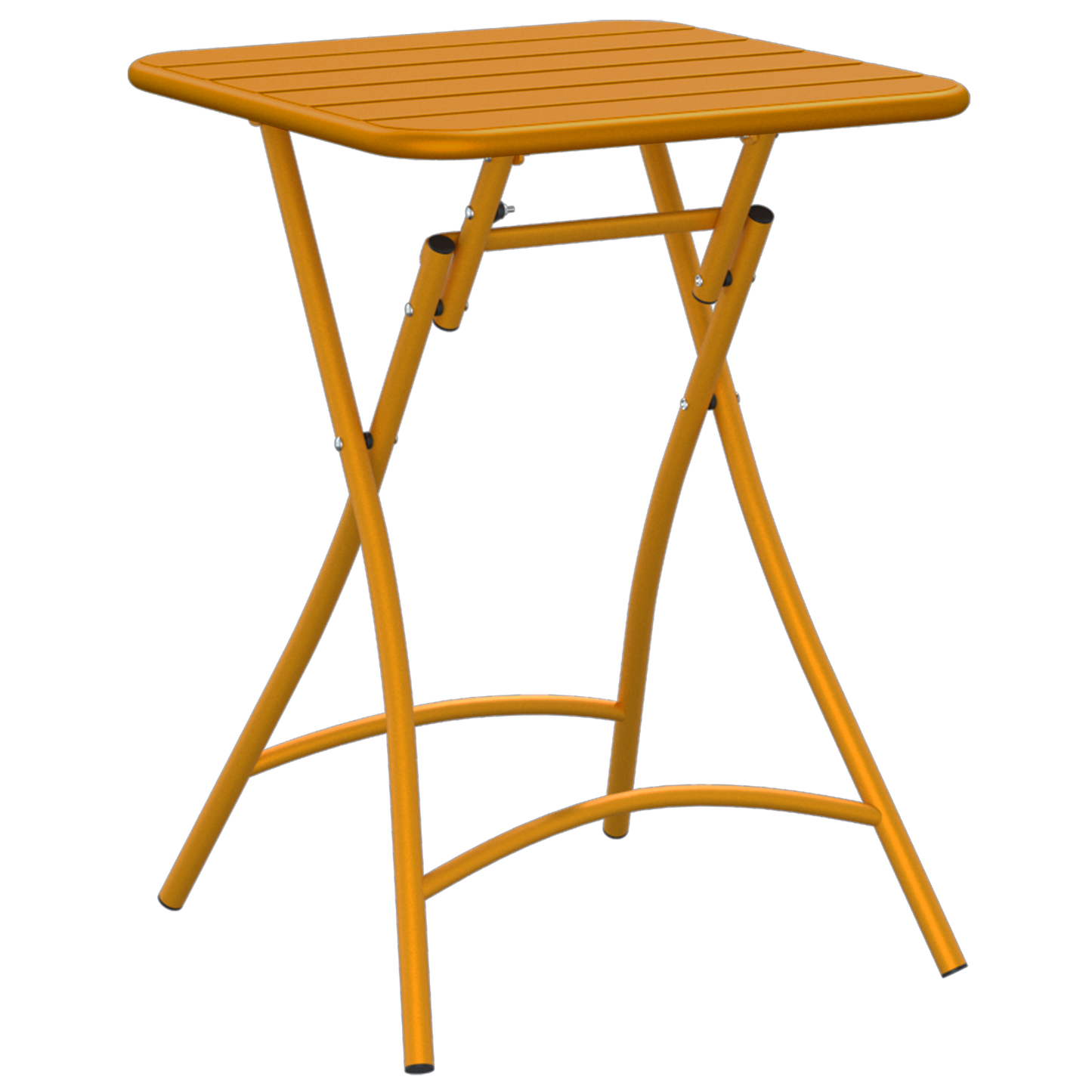 Foldable Garden Table - Mustard Yellow - 55x55x73 cm - Steel