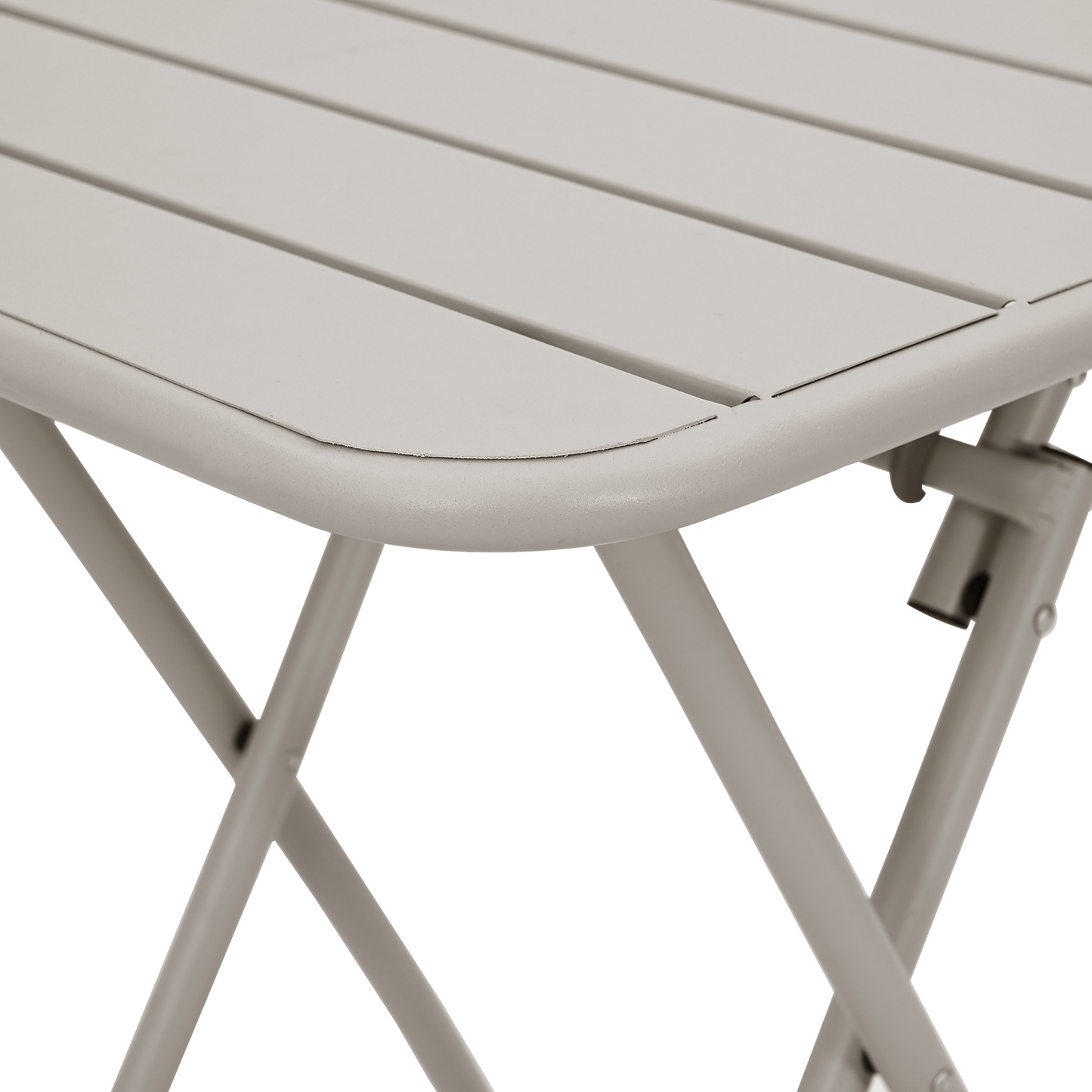 Folding Garden Table Beige 55x55x73 cm Steel