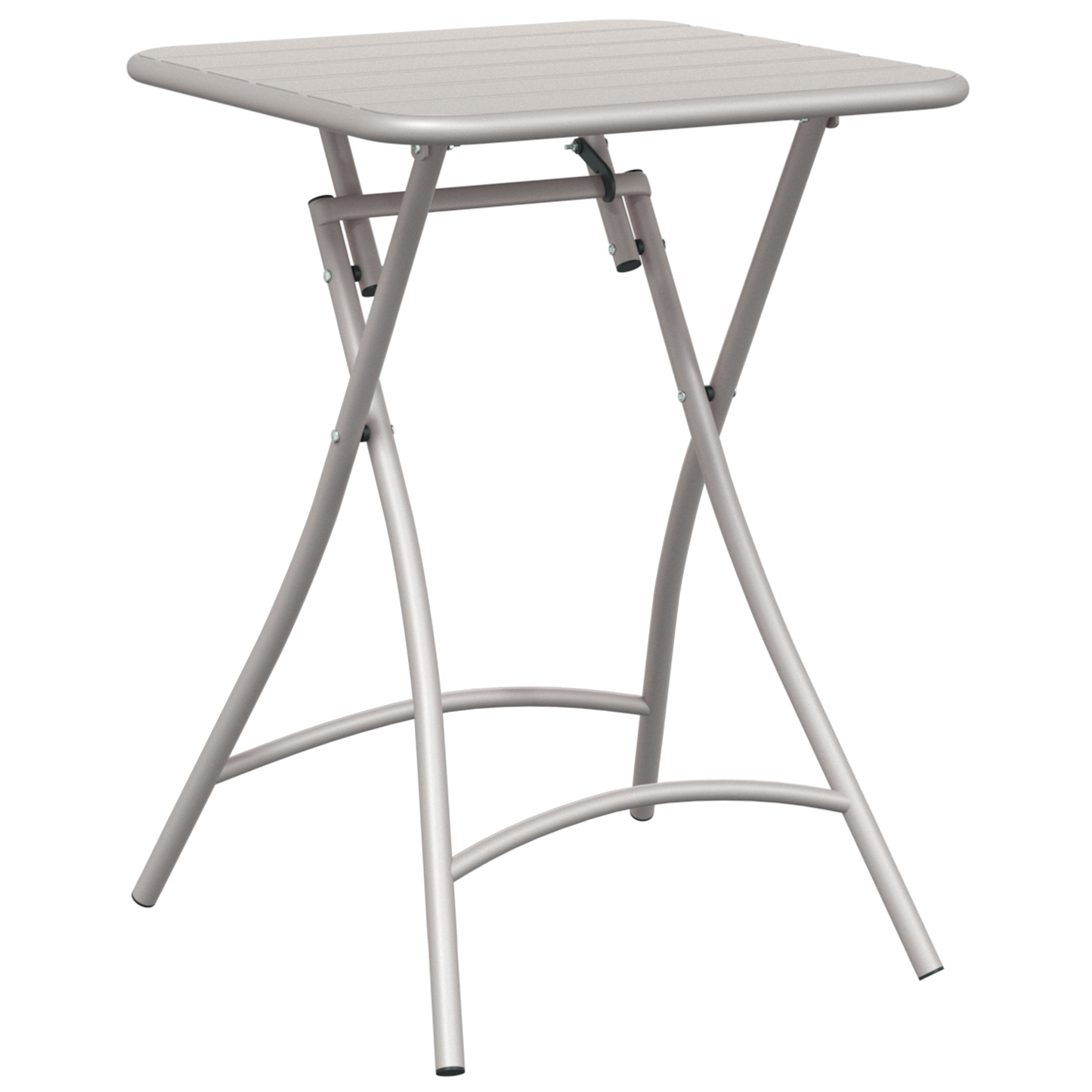 Folding Garden Table Beige 55x55x73 cm Steel