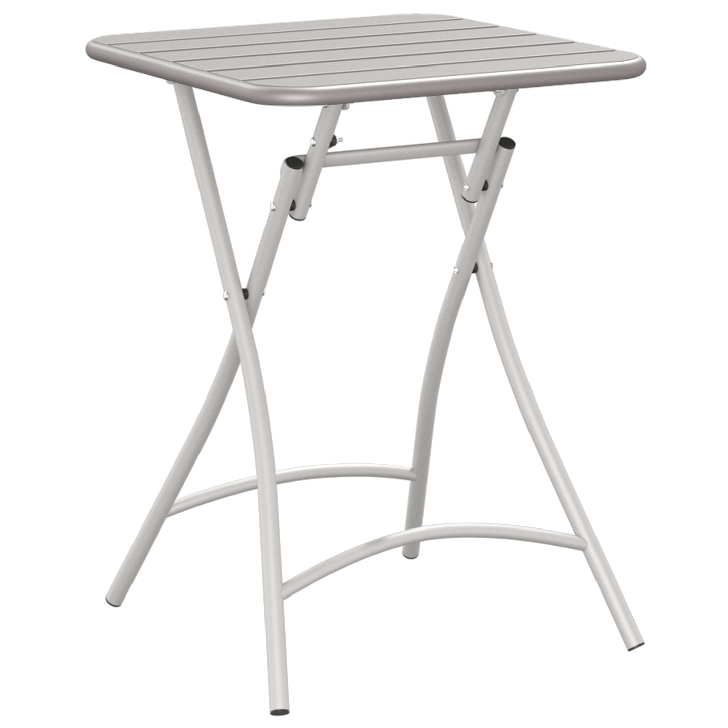 Folding Garden Table Beige 55x55x73 cm Steel