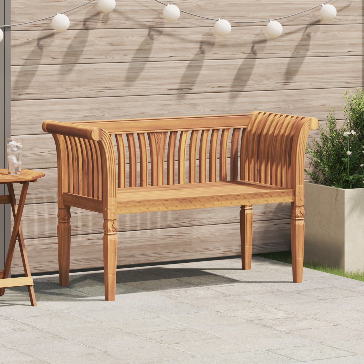 Garden Bench 127.5x52x80 cm Solid Wood Teak