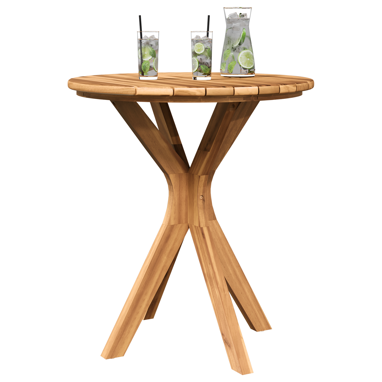 Garden Bistro Table Ø70x75 cm Solid Wood Teak