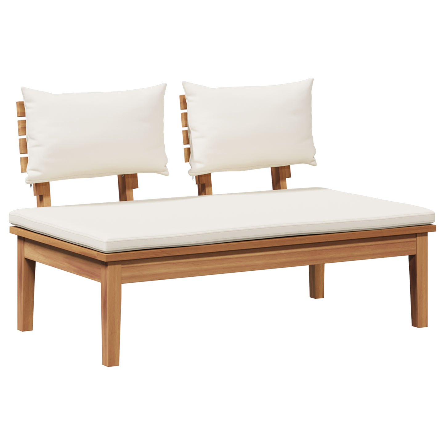 2 Piece Garden Bench Set Solid Wood Teak