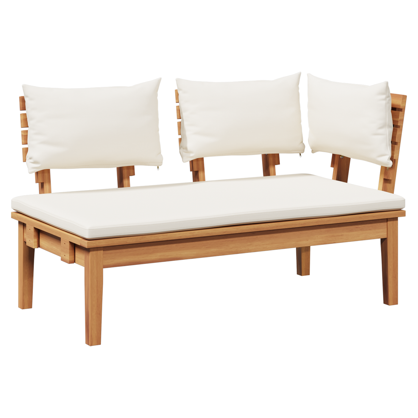 2 Piece Garden Bench Set Solid Wood Teak