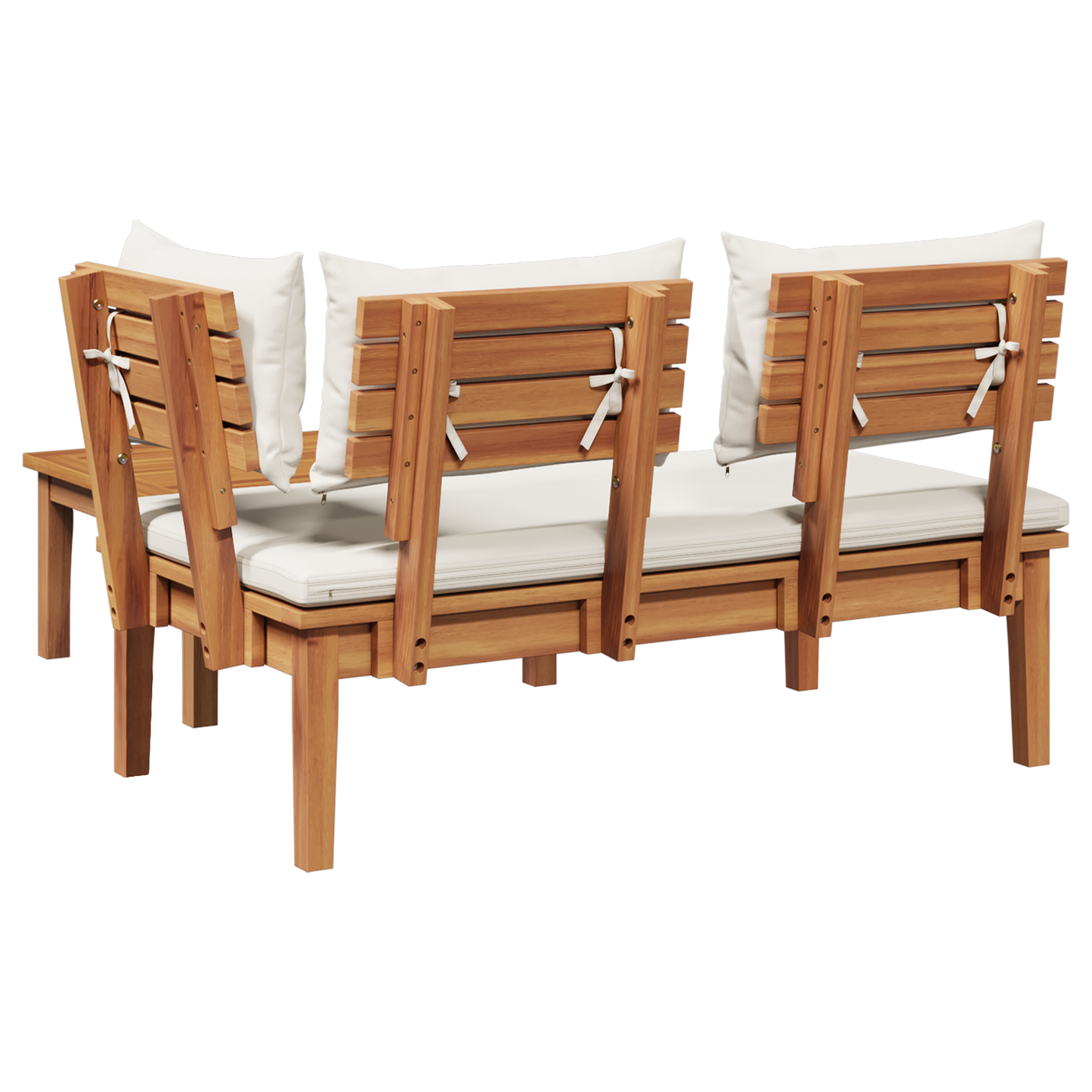 2 Piece Garden Bench Set Solid Wood Teak