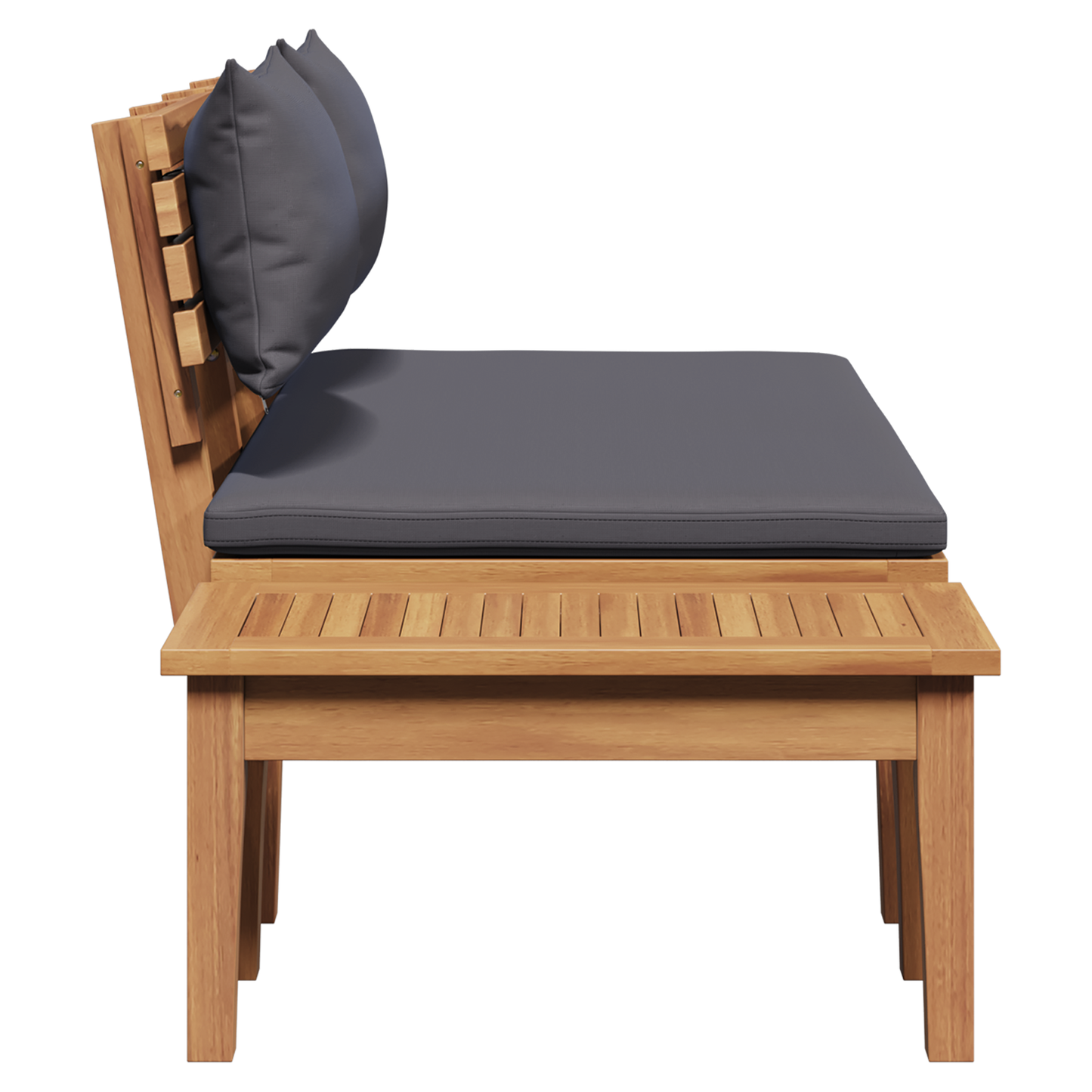 2 Piece Garden Bench Set Solid Wood Teak