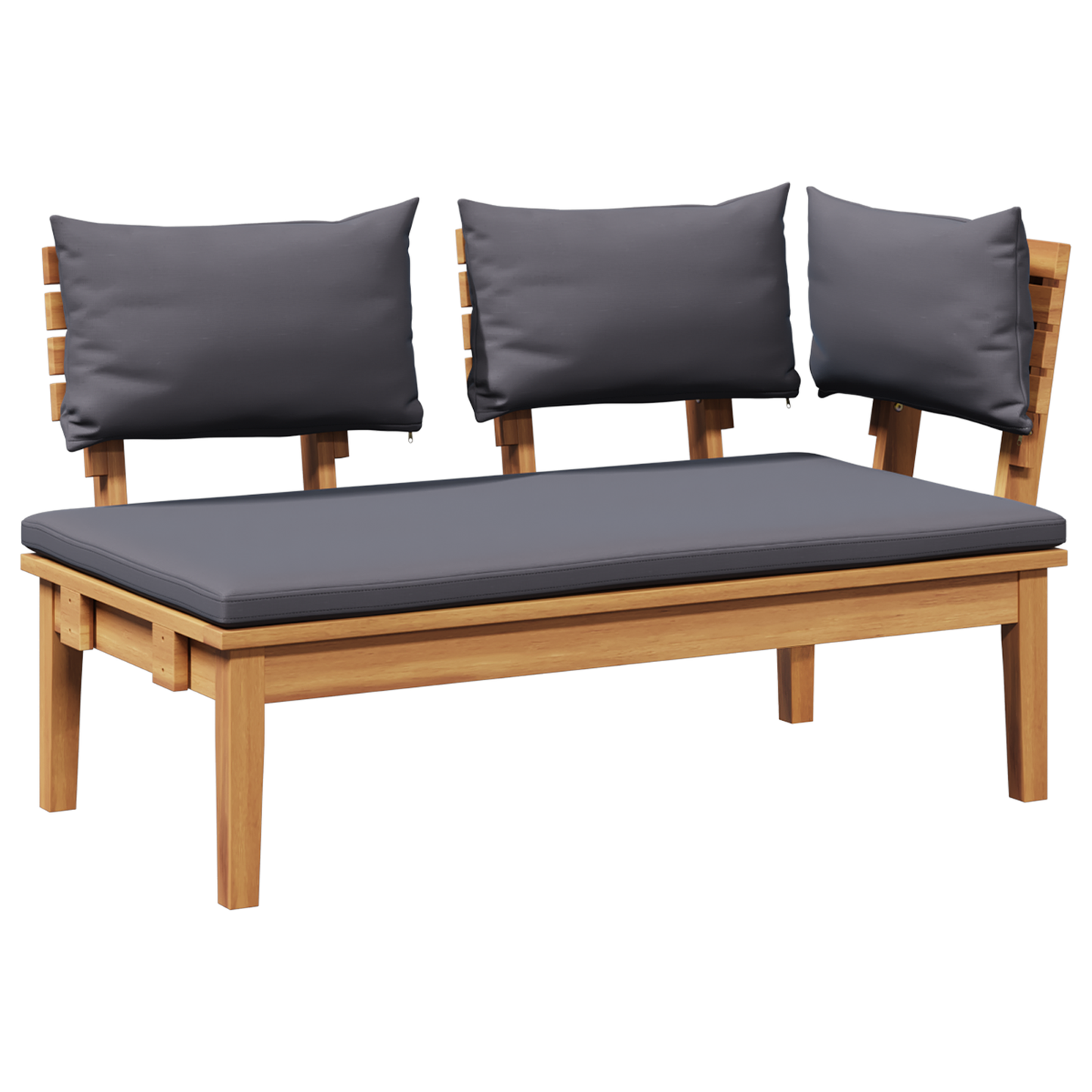 2 Piece Garden Bench Set Solid Wood Teak