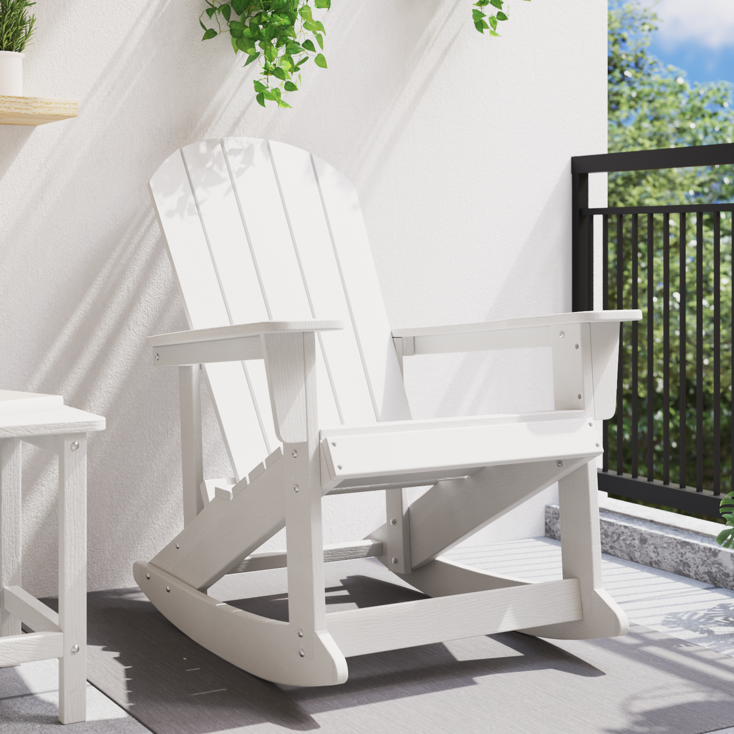 Adirondack Rocking Chair White 73.5x92x90 cm HDPE