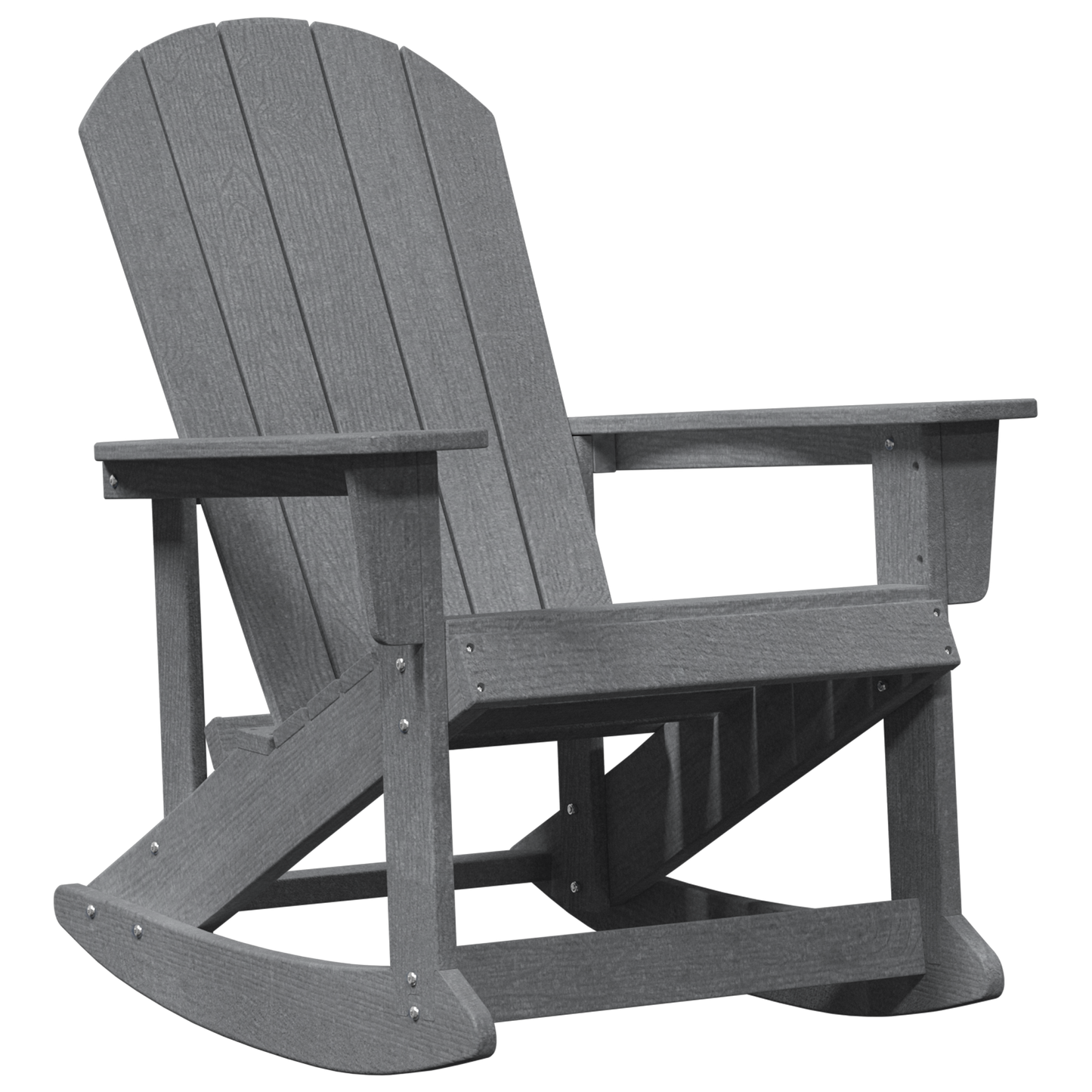 Adirondack Rocking Chair Light Grey 73.5x92x90 cm HDPE