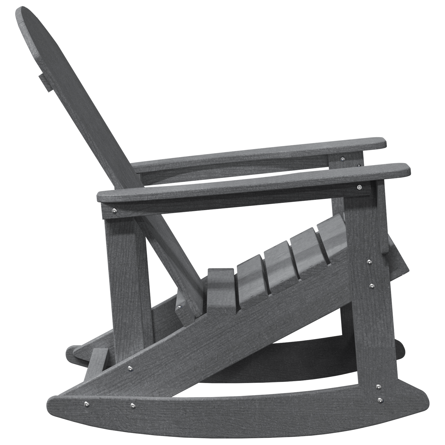 Adirondack Rocking Chair Light Grey 73.5x92x90 cm HDPE
