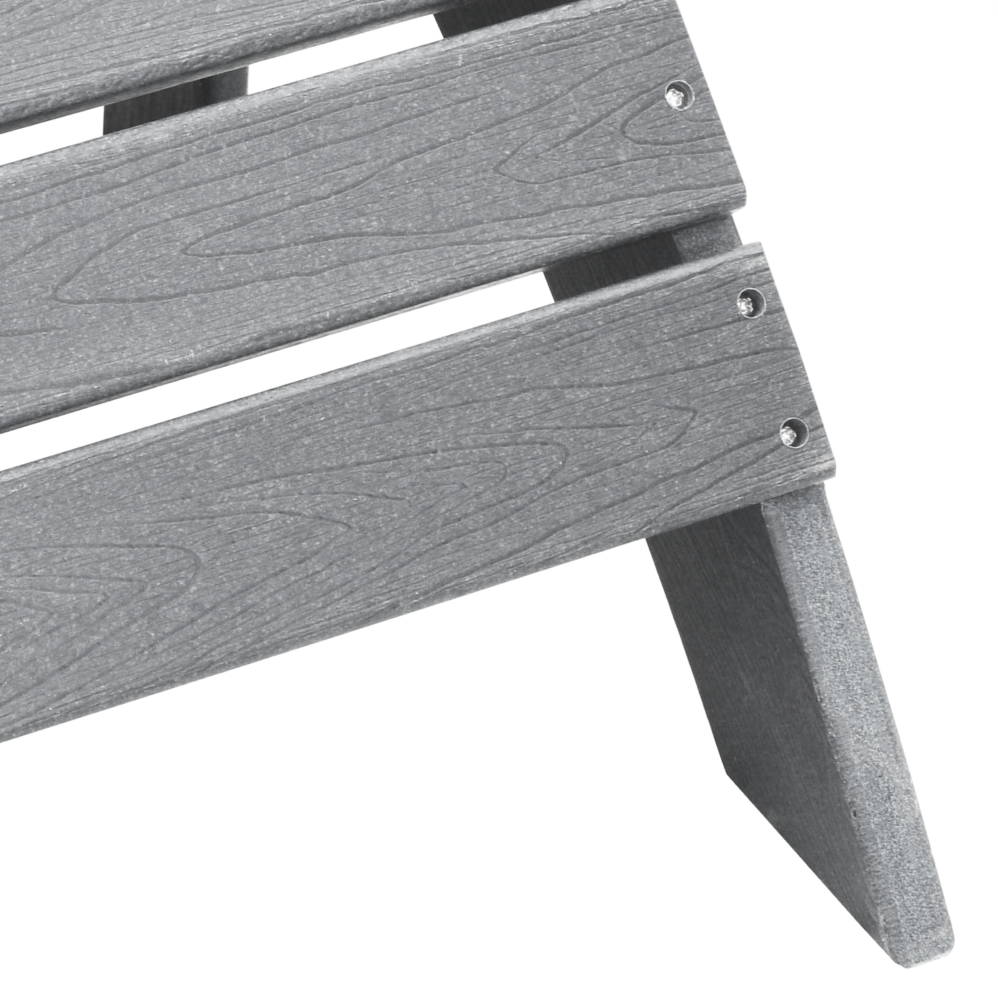 Adirondack Chair with Footrest Light Grey HDPE