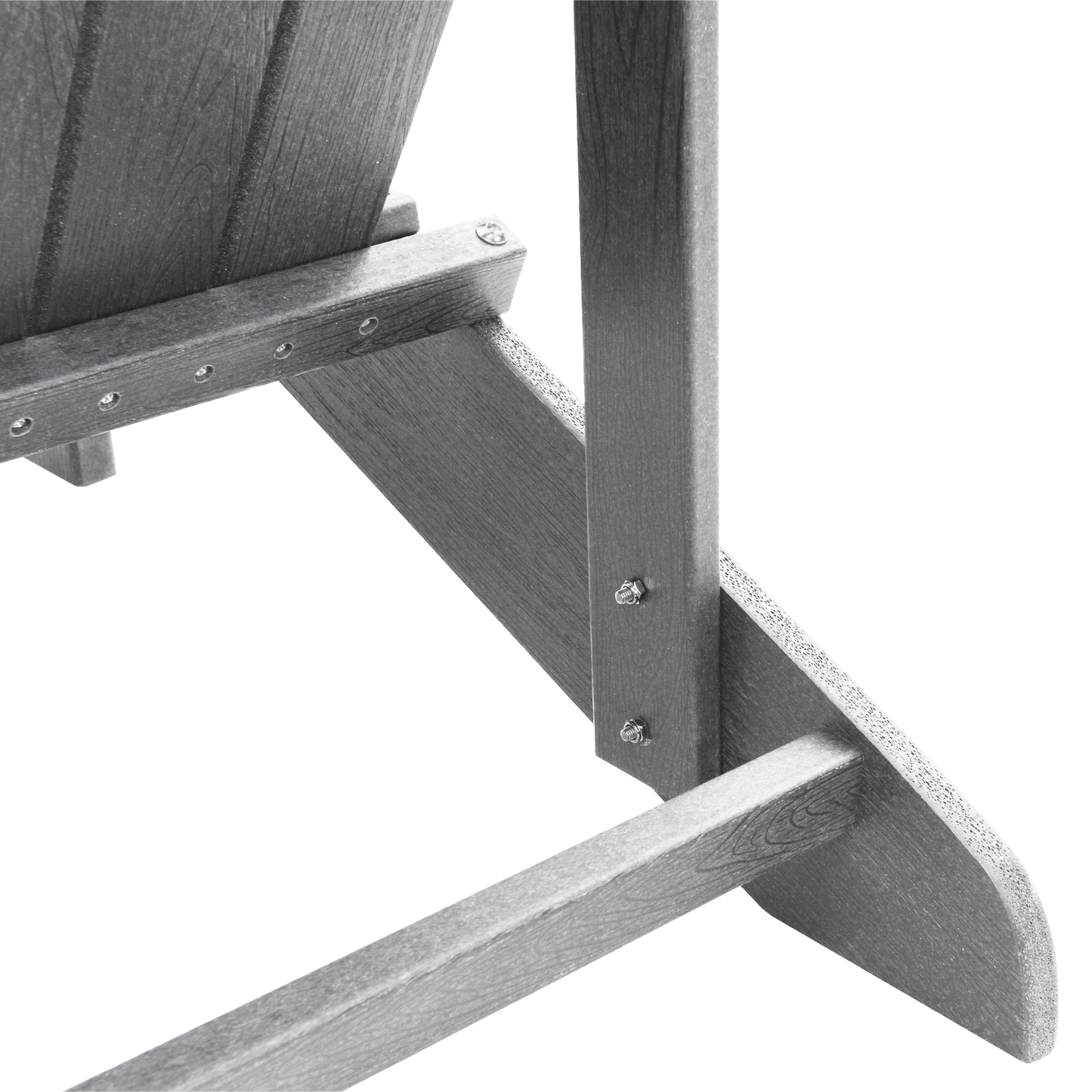 Adirondack Chair with Footrest Light Grey HDPE