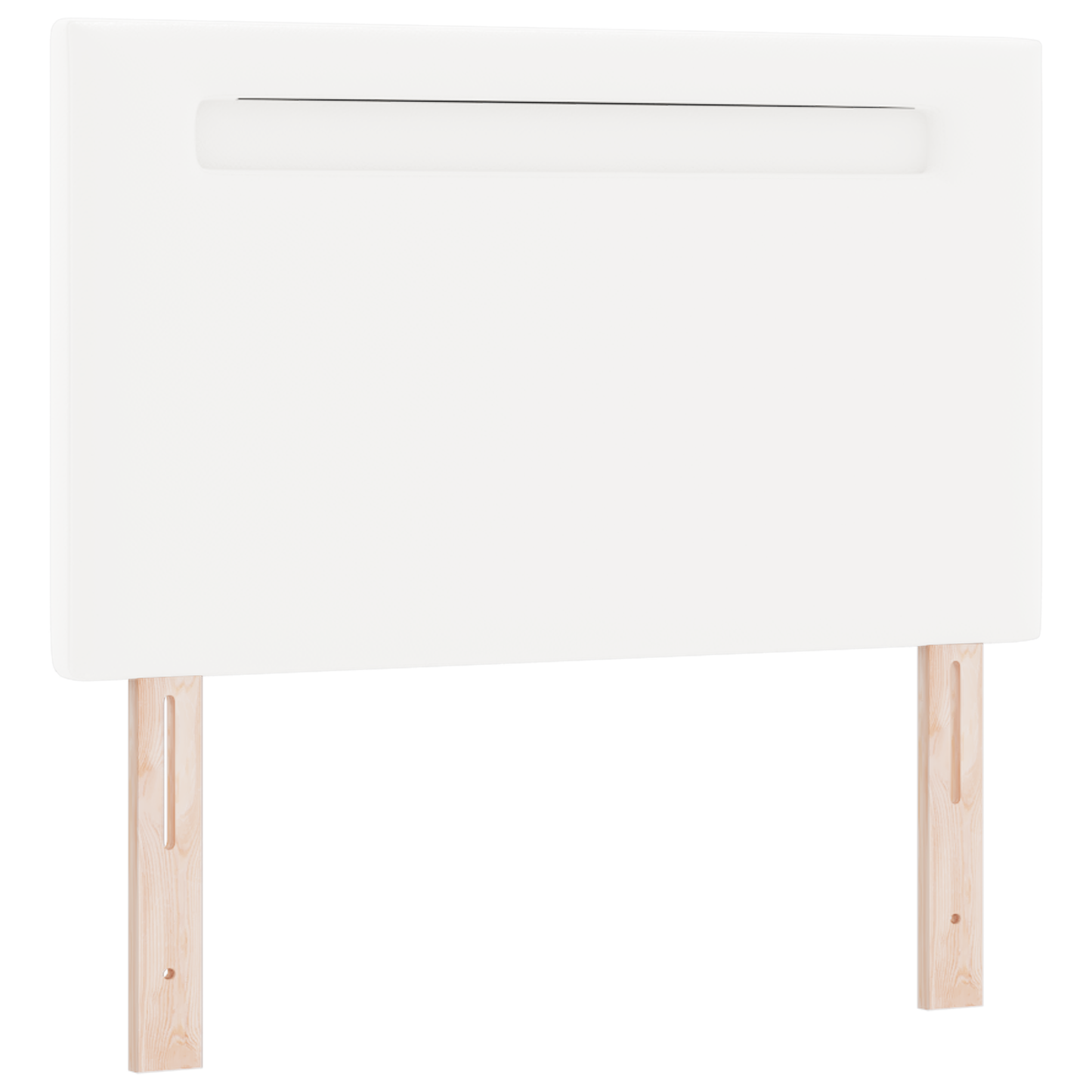 Headboard Plain Design Pure White 100 cm Faux Leather