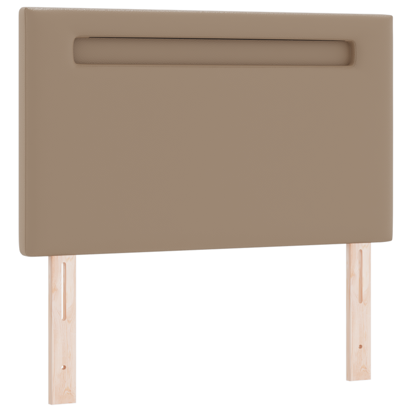 Headboard Plain Design Cappuccino 100 cm Faux Leather