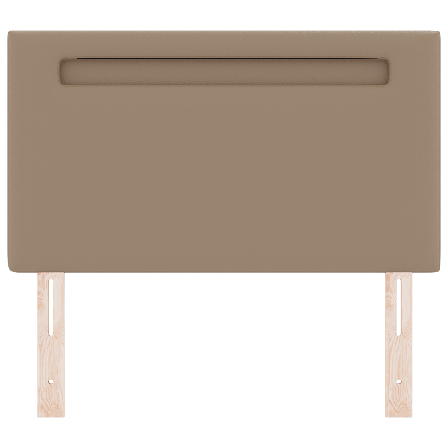 Headboard Plain Design Cappuccino 100 cm Faux Leather