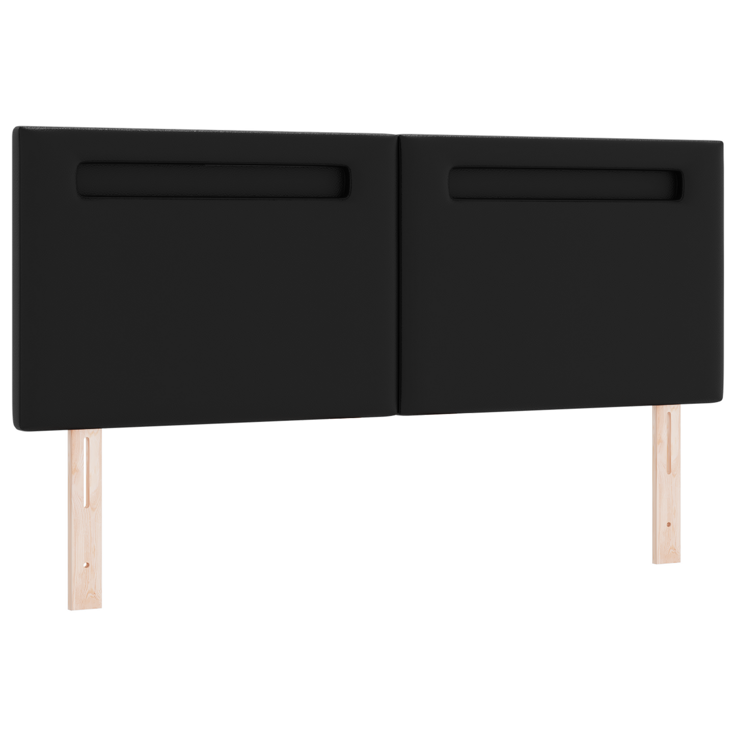 Headboard Plain Design Black 140 cm Faux Leather