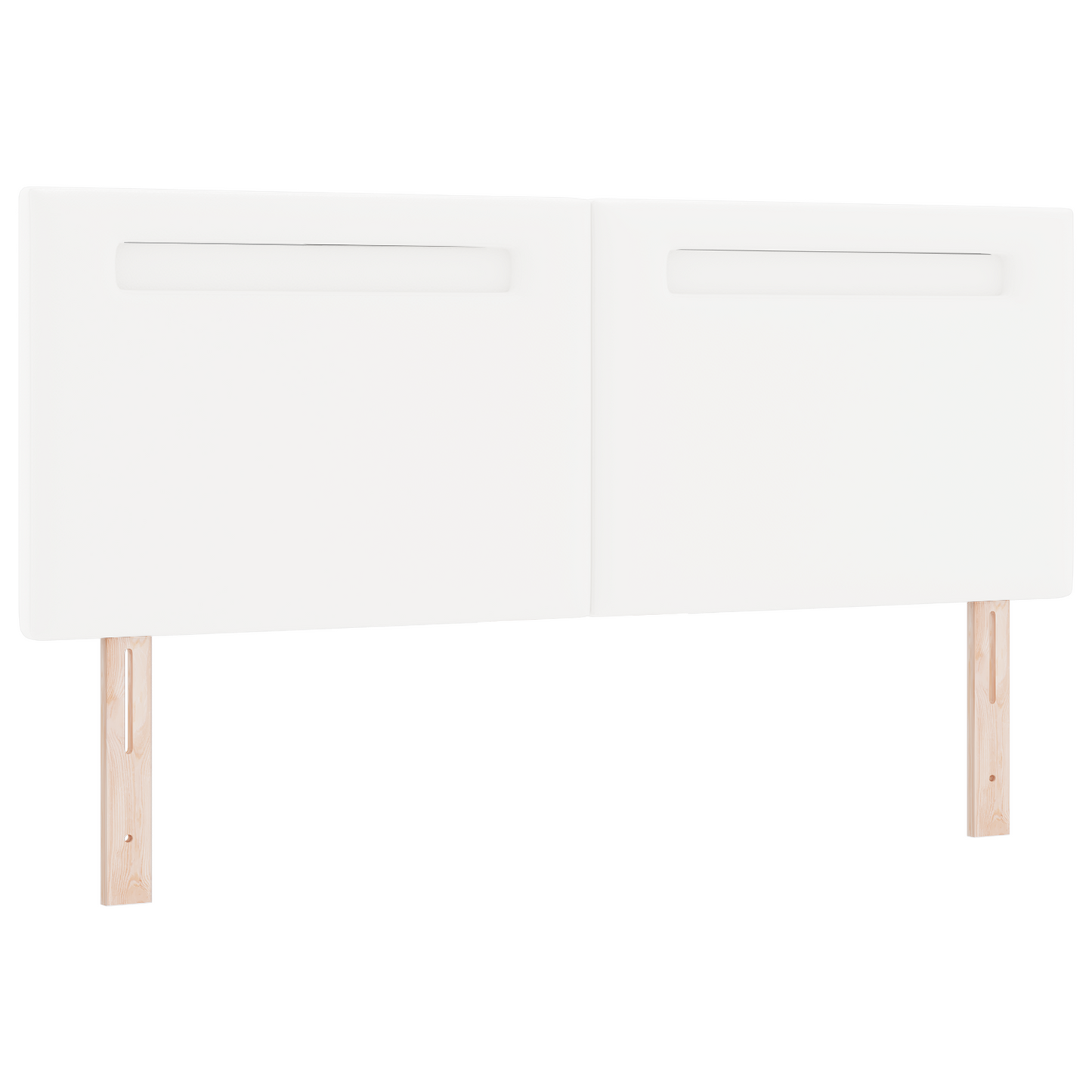 Headboard Plain Design Pure White 140 cm Faux Leather