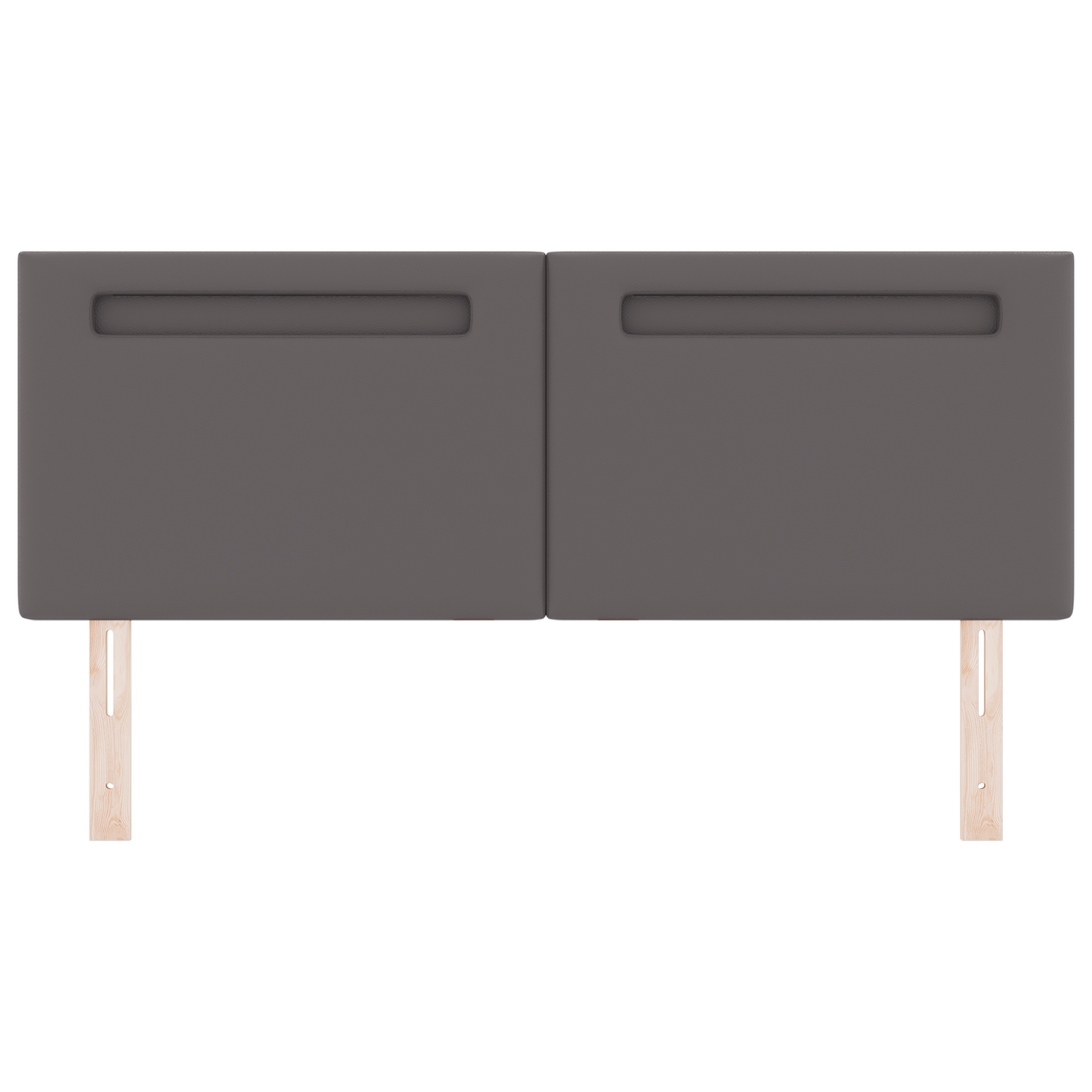 Headboard Plain Design Grey 140 cm Faux Leather
