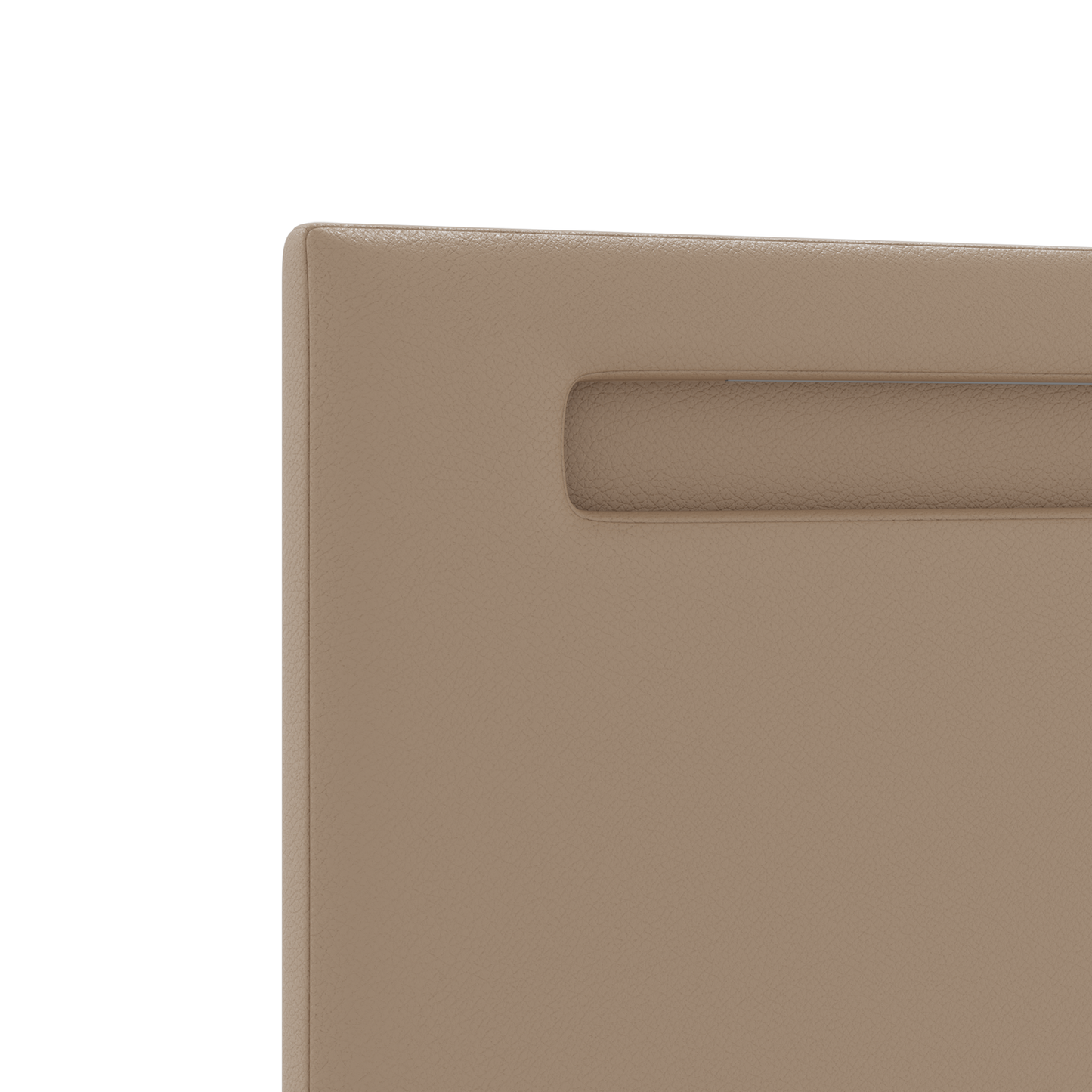 Headboard Plain Design Cappuccino 140 cm Faux Leather