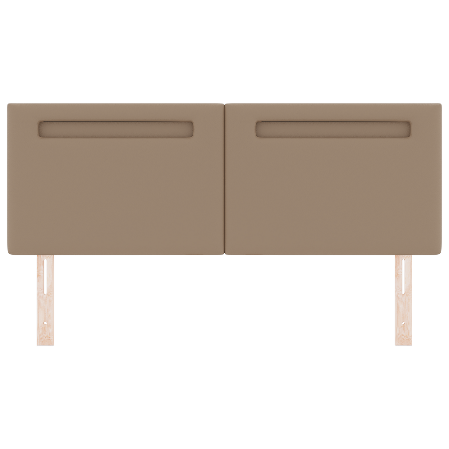 Headboard Plain Design Cappuccino 140 cm Faux Leather