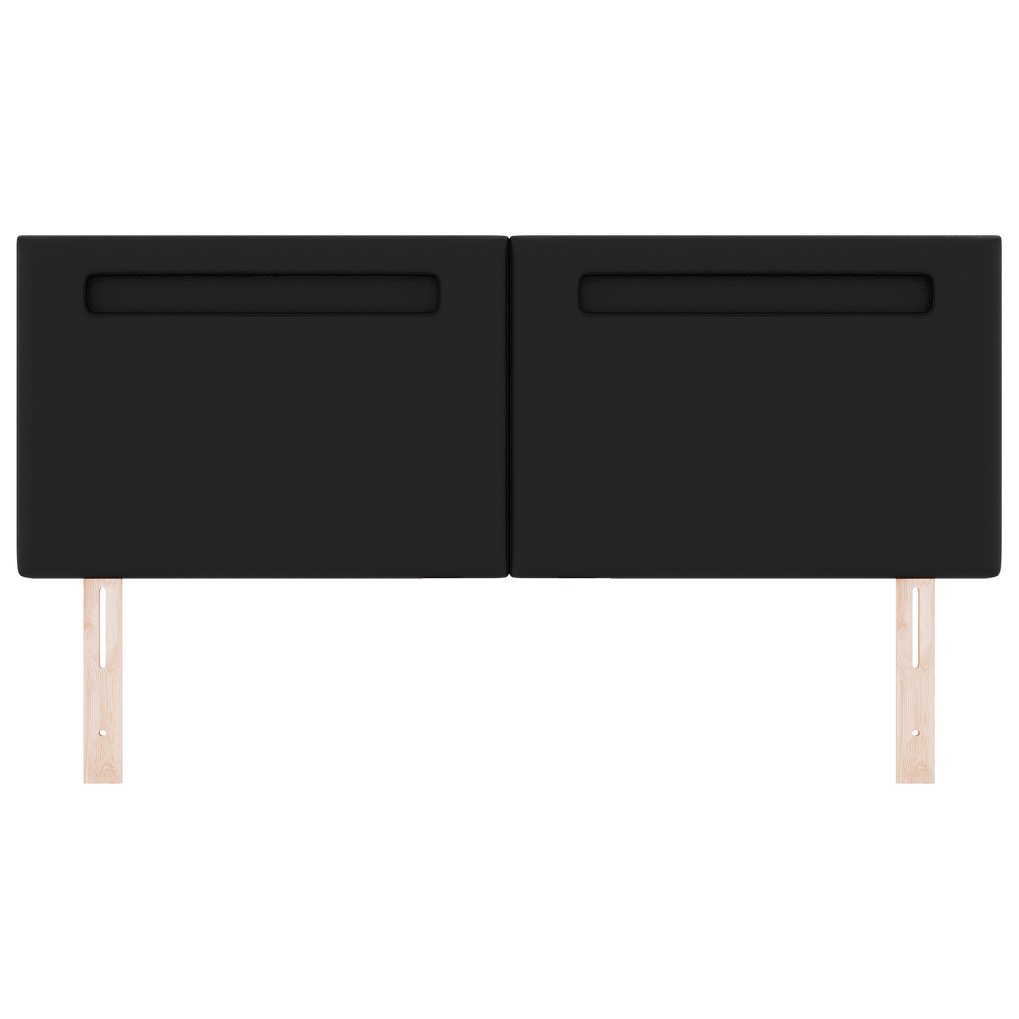 Headboard Plain Design Black 160 cm Faux Leather