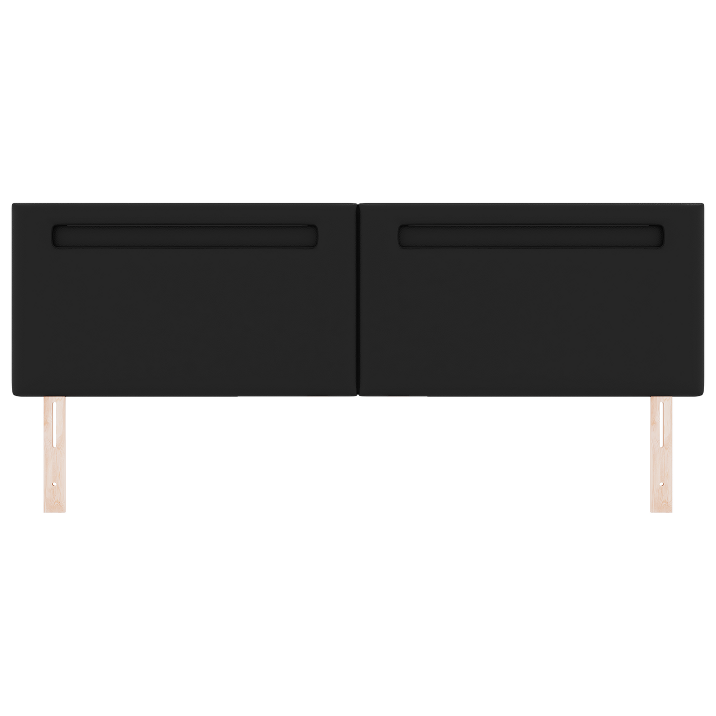 Headboard Plain Design Black 180 cm Faux Leather