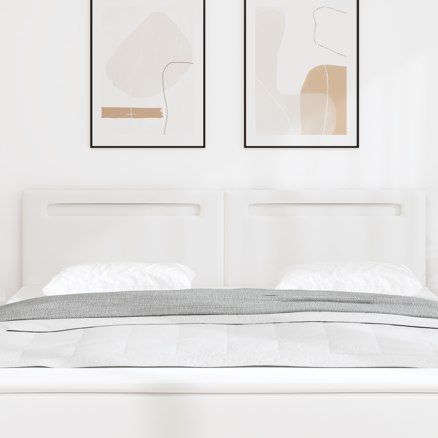 Headboard Plain Design Pure White 180 cm Faux Leather