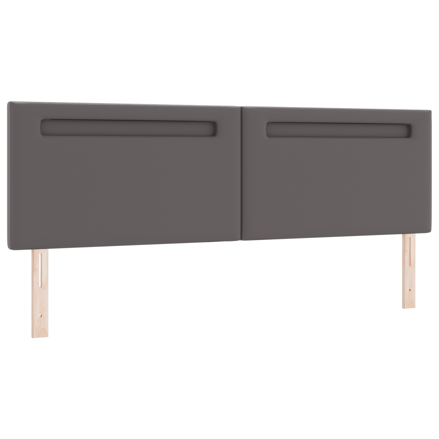 Headboard Plain Design Grey 180 cm Faux Leather
