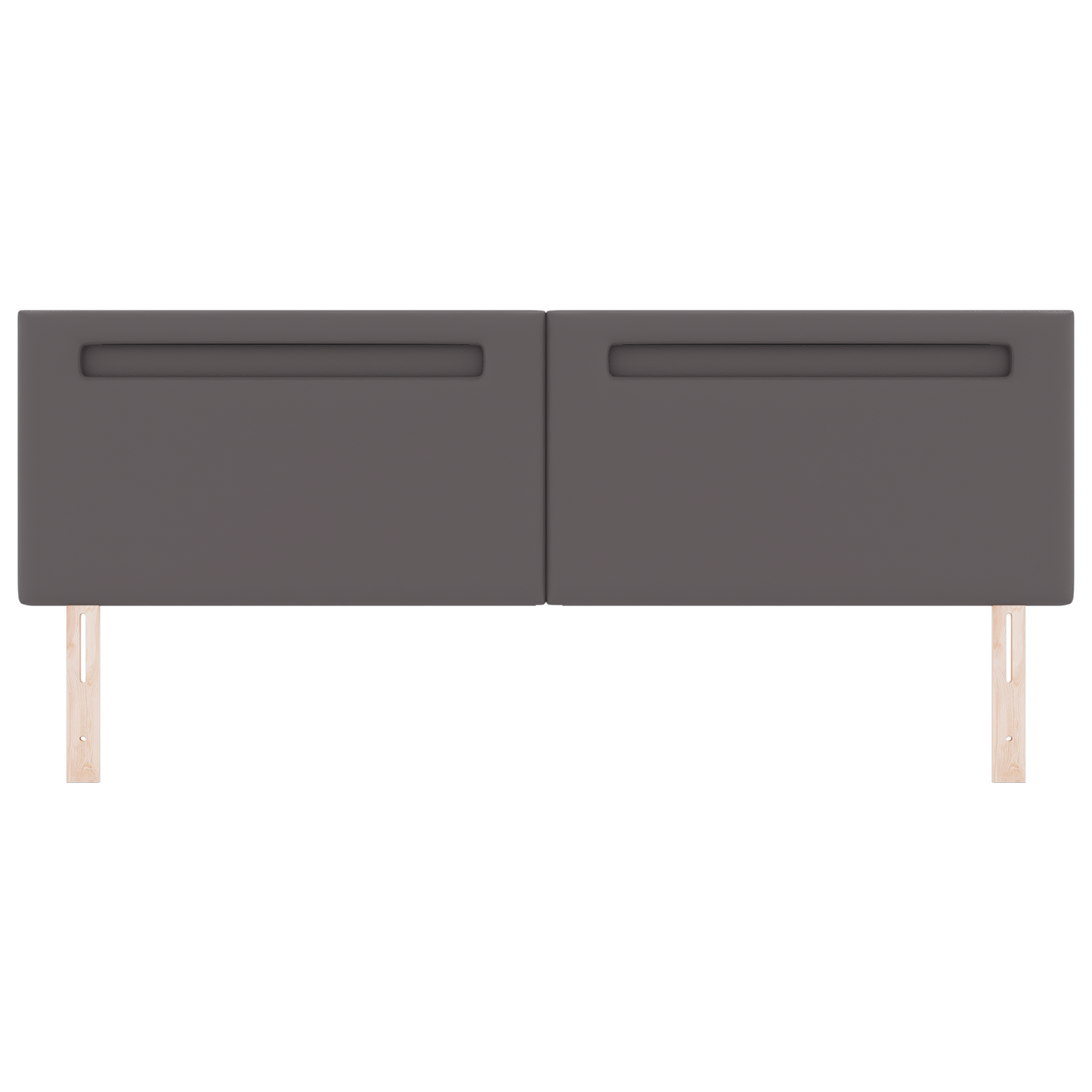 Headboard Plain Design Grey 180 cm Faux Leather