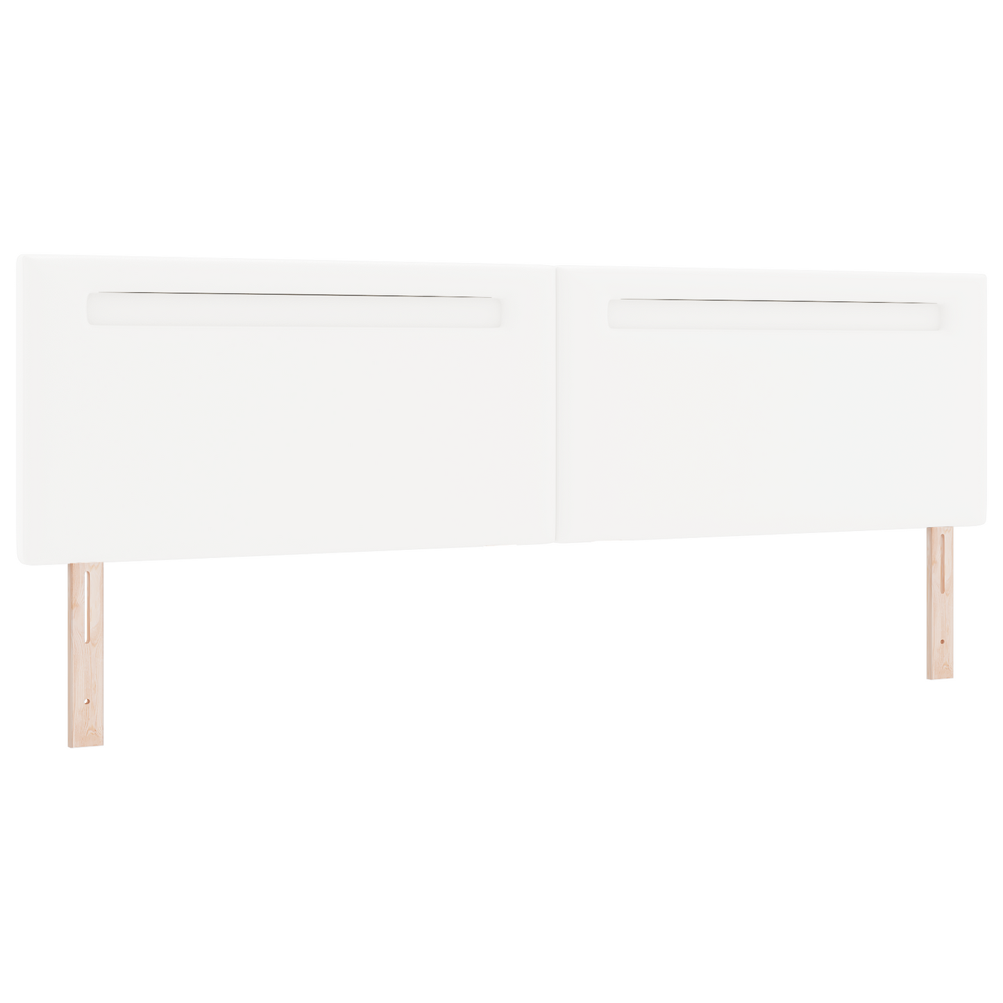 Headboard Plain Design Pure White 200 cm Faux Leather