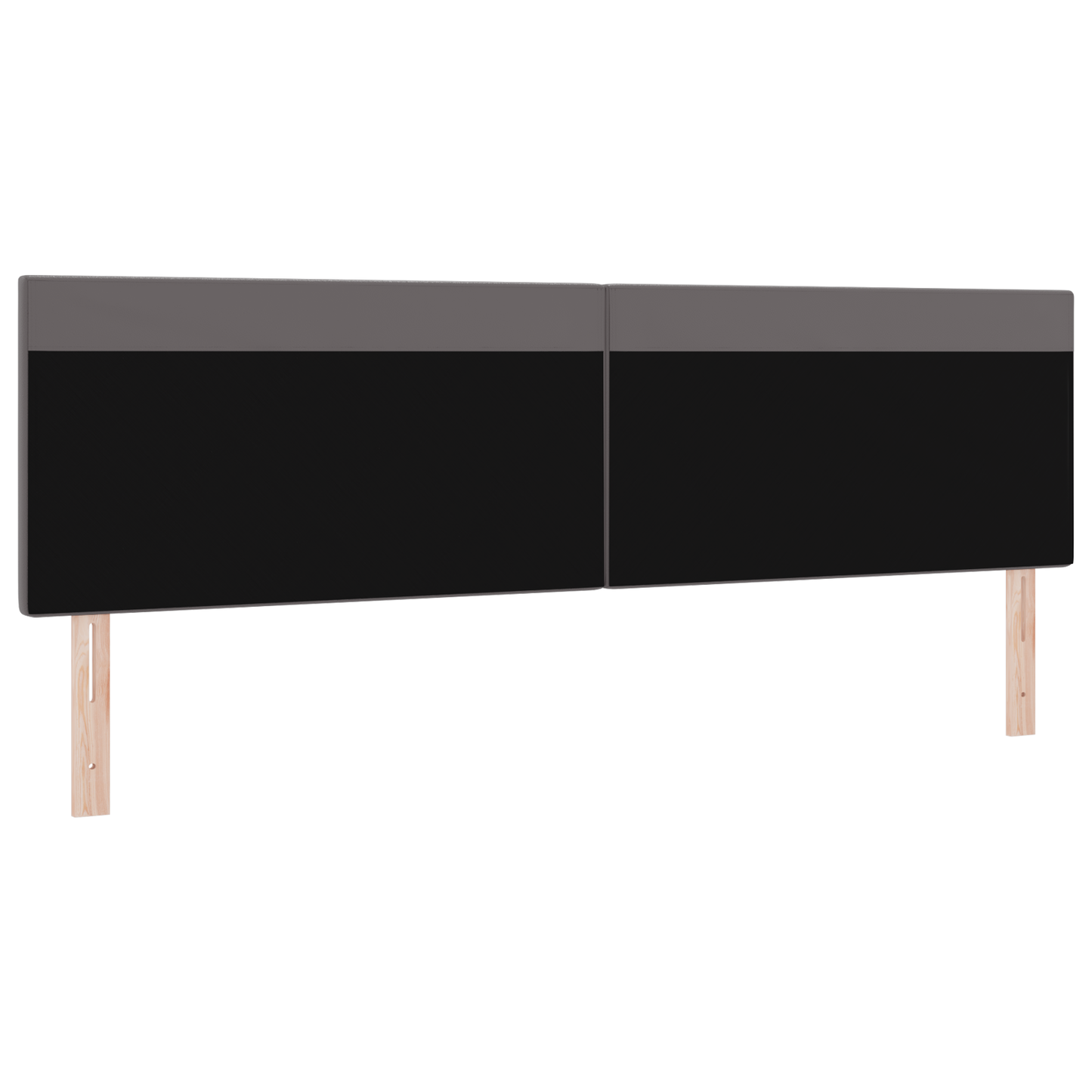 Headboard Plain Design Grey 200 cm Faux Leather