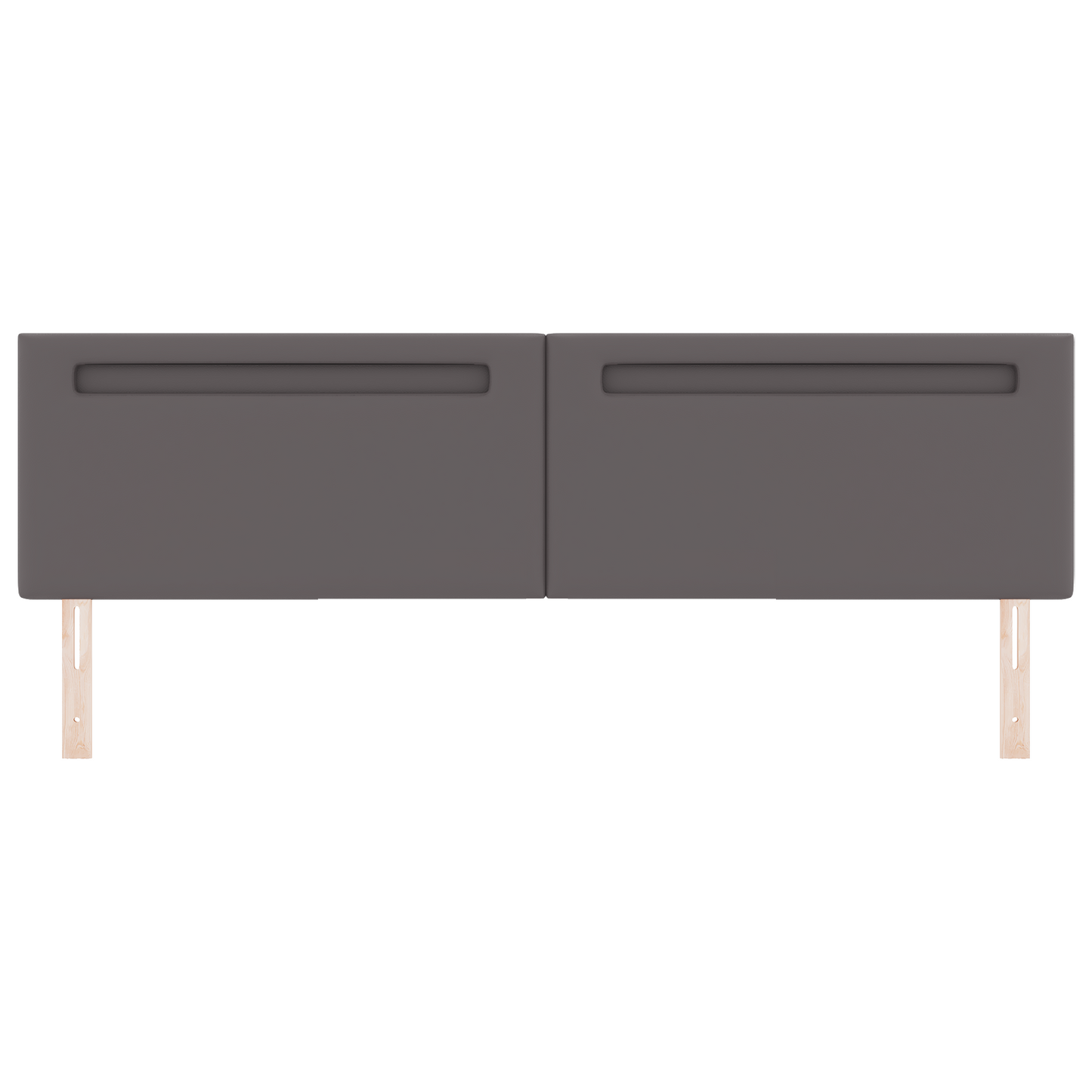 Headboard Plain Design Grey 200 cm Faux Leather