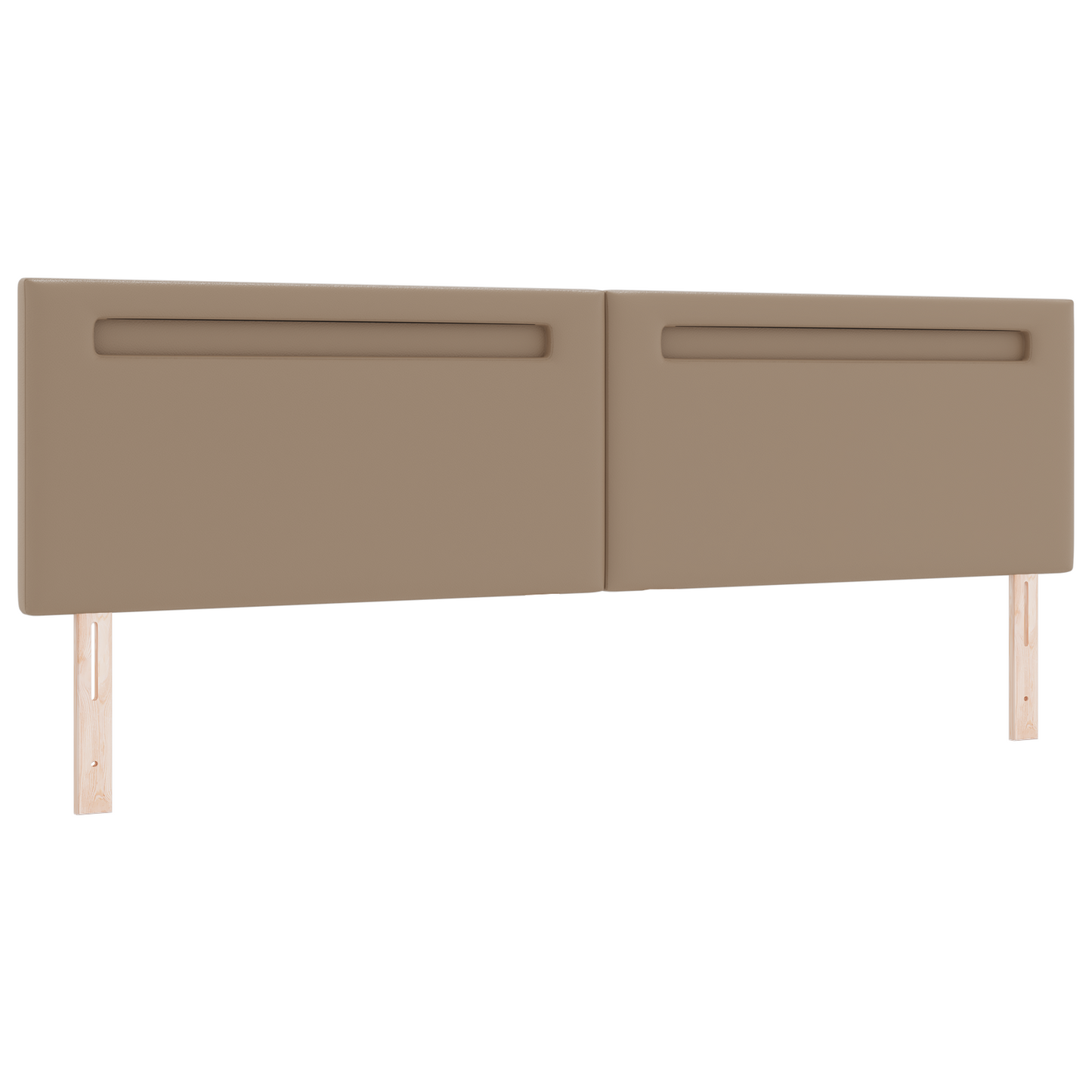 Headboard Plain Design Cappuccino 200 cm Faux Leather