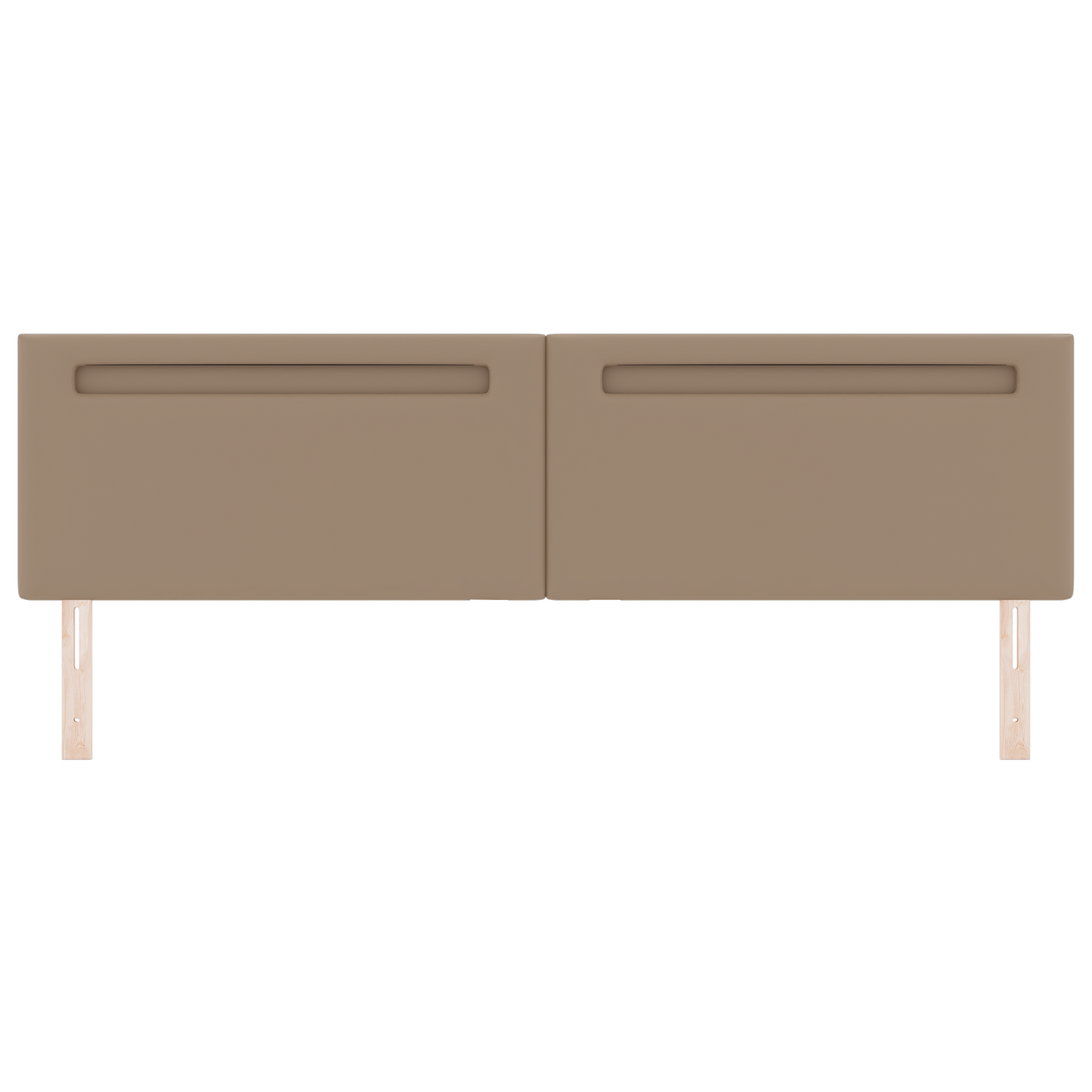 Headboard Plain Design Cappuccino 200 cm Faux Leather