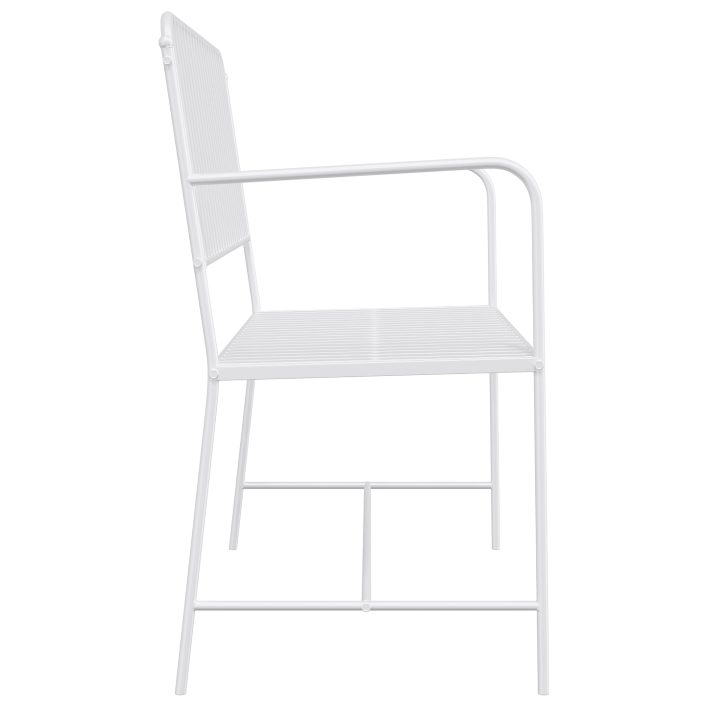 Bench White Metal 103.5 x 51.5 x 90 cm Durable Outdoor Bench