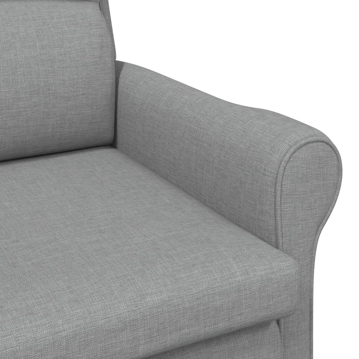 Modern Armchair Light grey Polyester fabric, Wood Medium