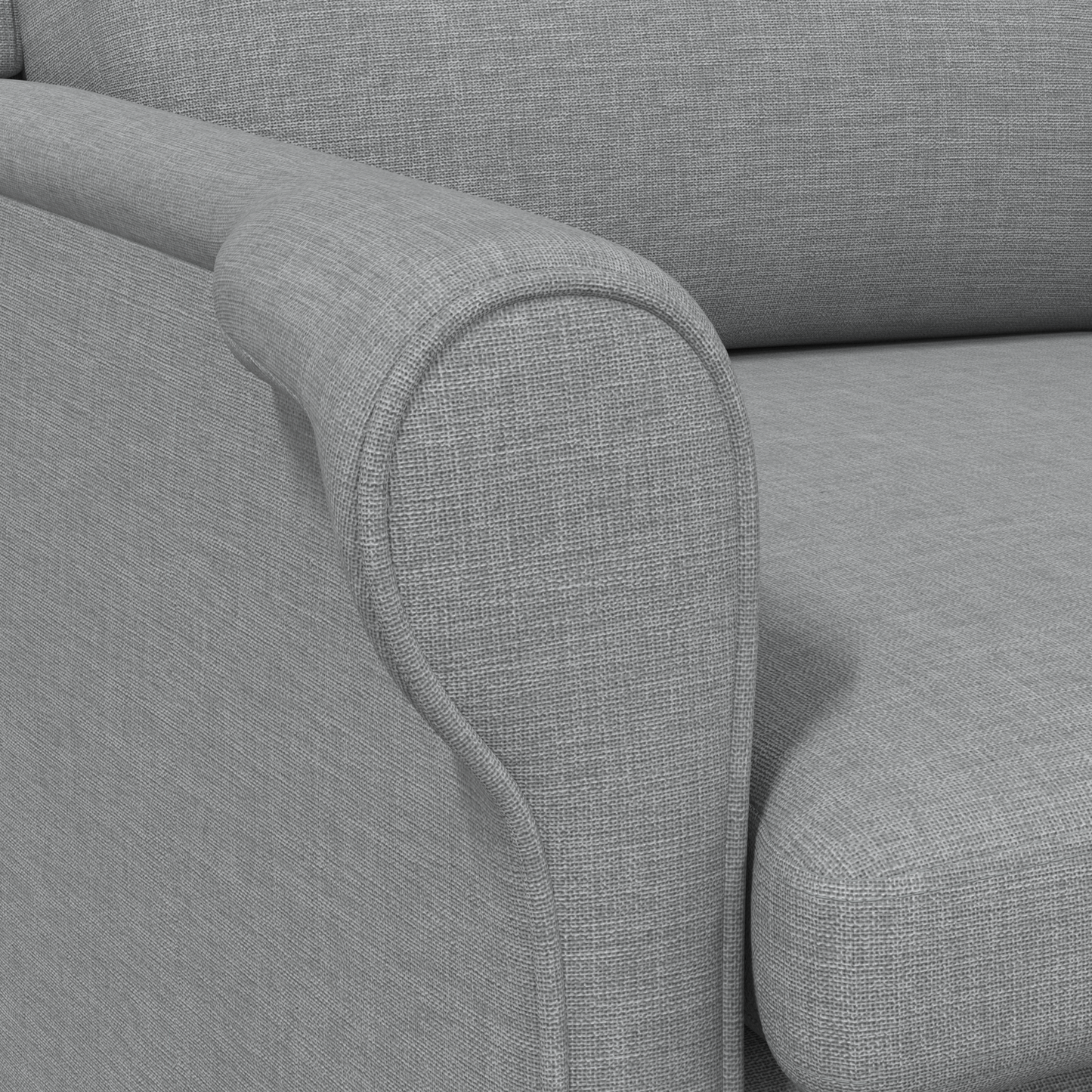 Modern Armchair Light grey Polyester fabric, Wood Medium